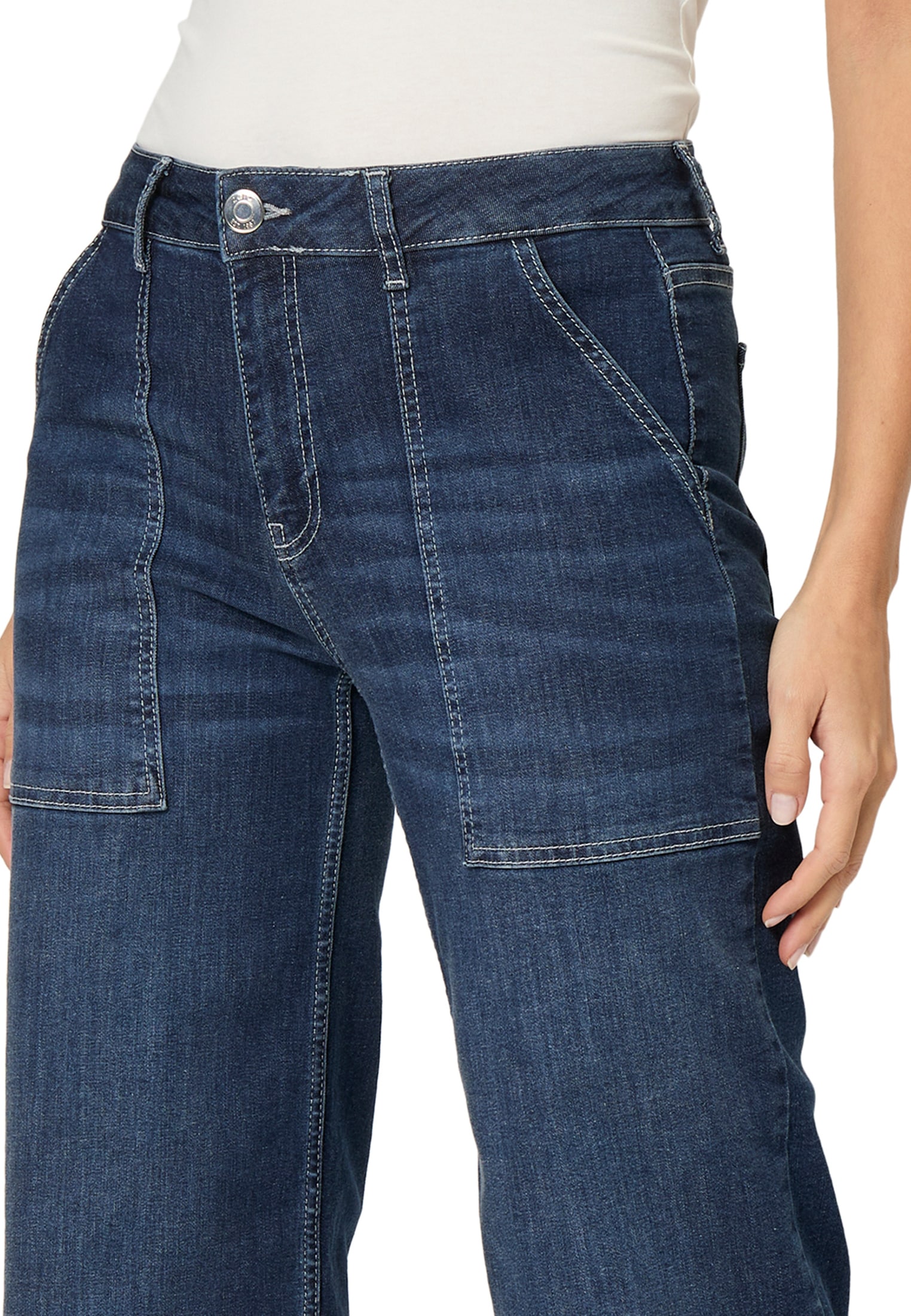 Zero Slim-fit-Jeans »zero Jeans Style WITNEY Wide Leg 32 Inch«