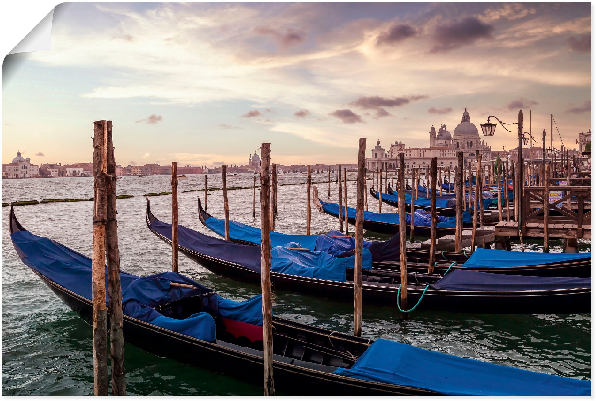 Artland Poster "Venedig Gondeln" 1 Stk. tlg. ohne Rahmen