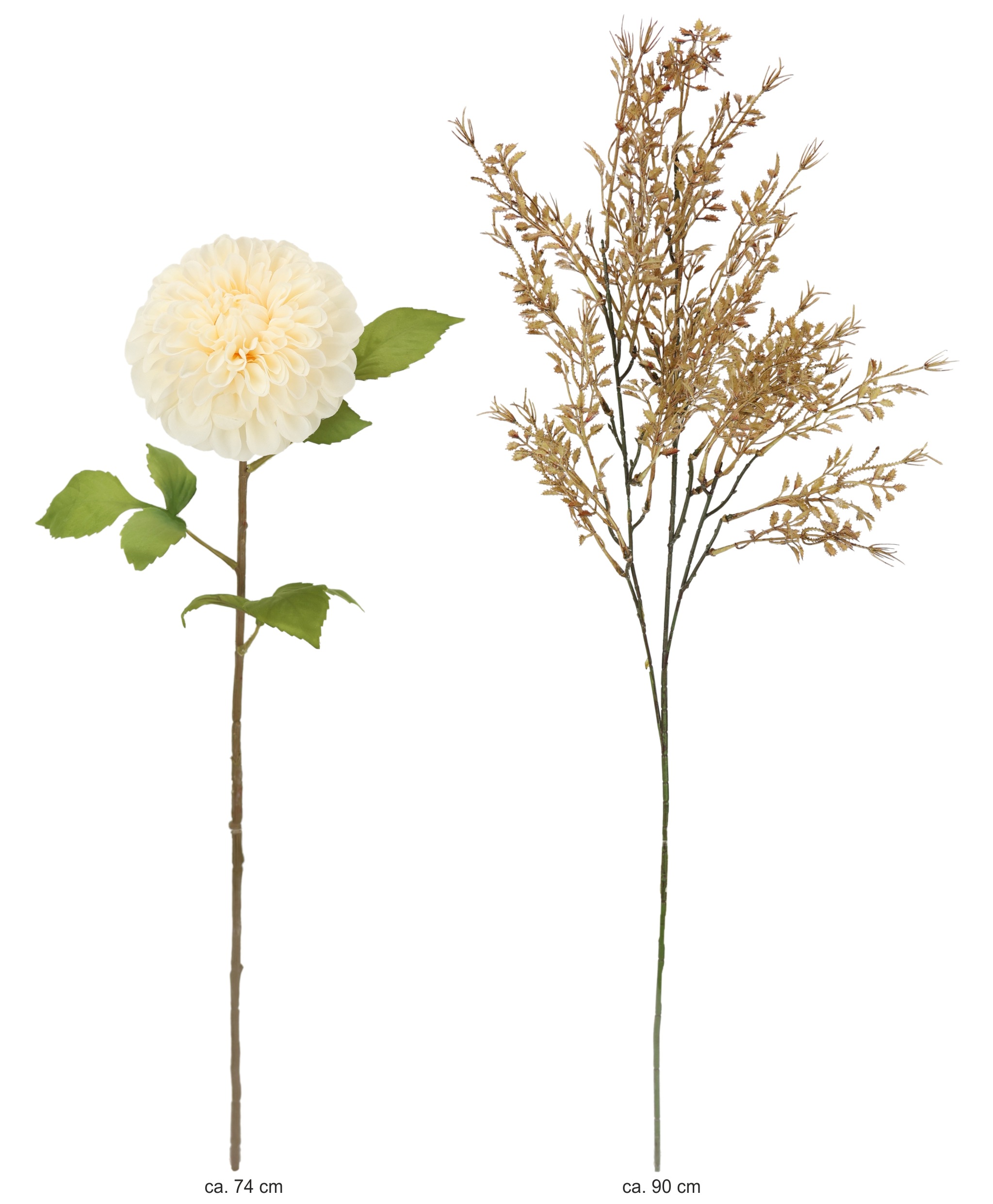 I.GE.A. Kunstblumenstrauß "Kunstblumen Set Dahlie1" Mit Dekozweig 74 cm hoc günstig online kaufen