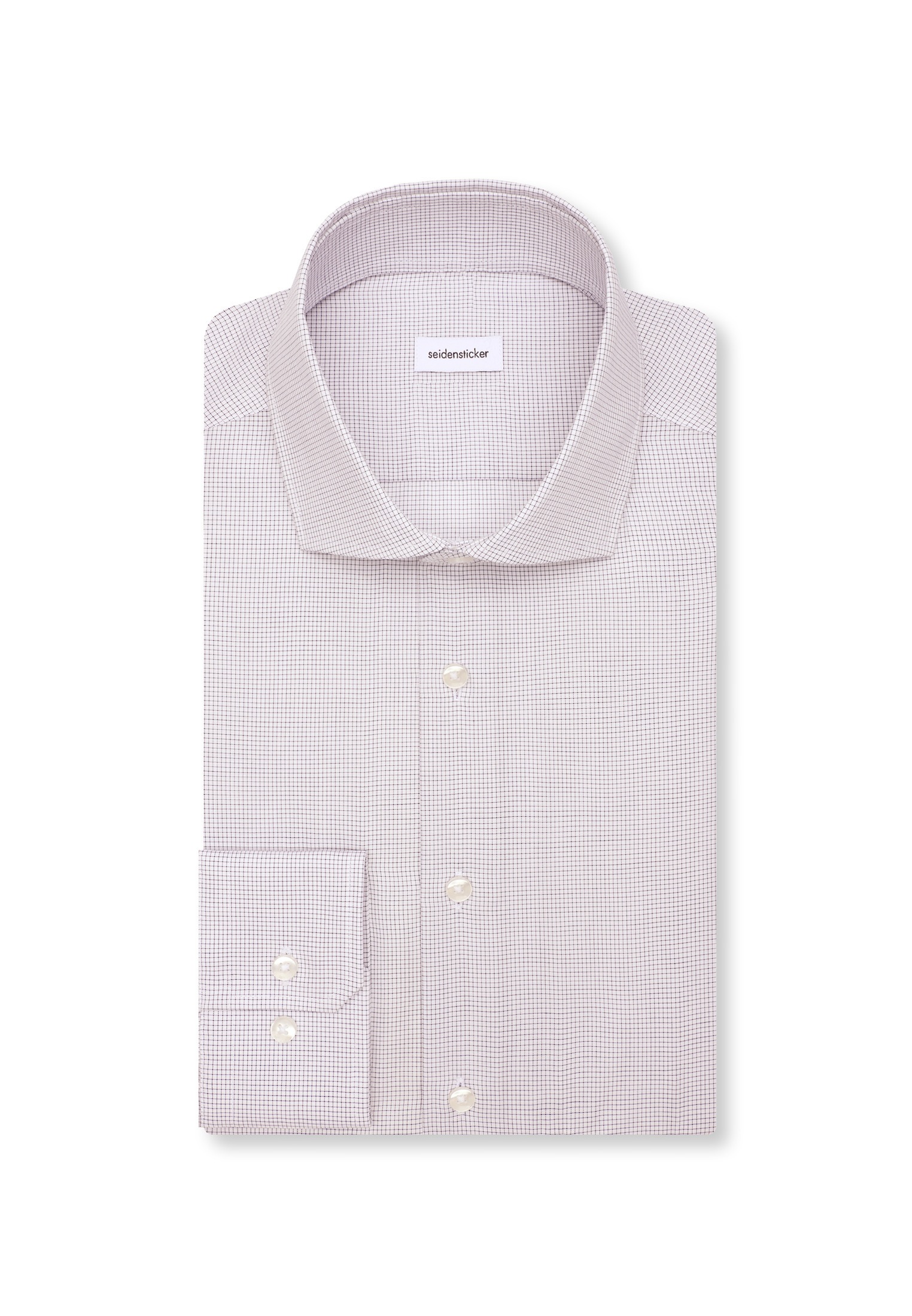seidensticker Businesshemd »Schwarze Rose« Shaped 1/1 Kentkragen Karo