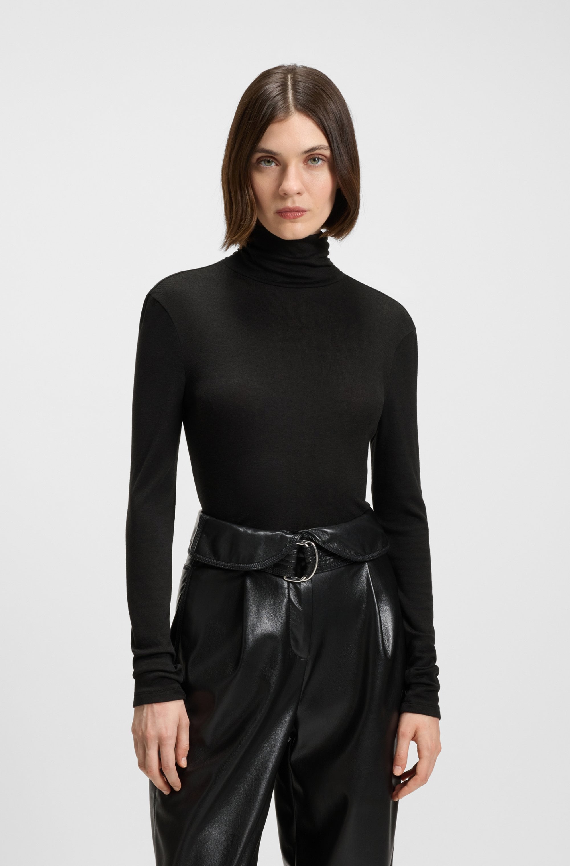 BOSS ORANGE Rollkragenshirt "Eliana Premium Damenmode", mit Turtle Neck, Sl günstig online kaufen