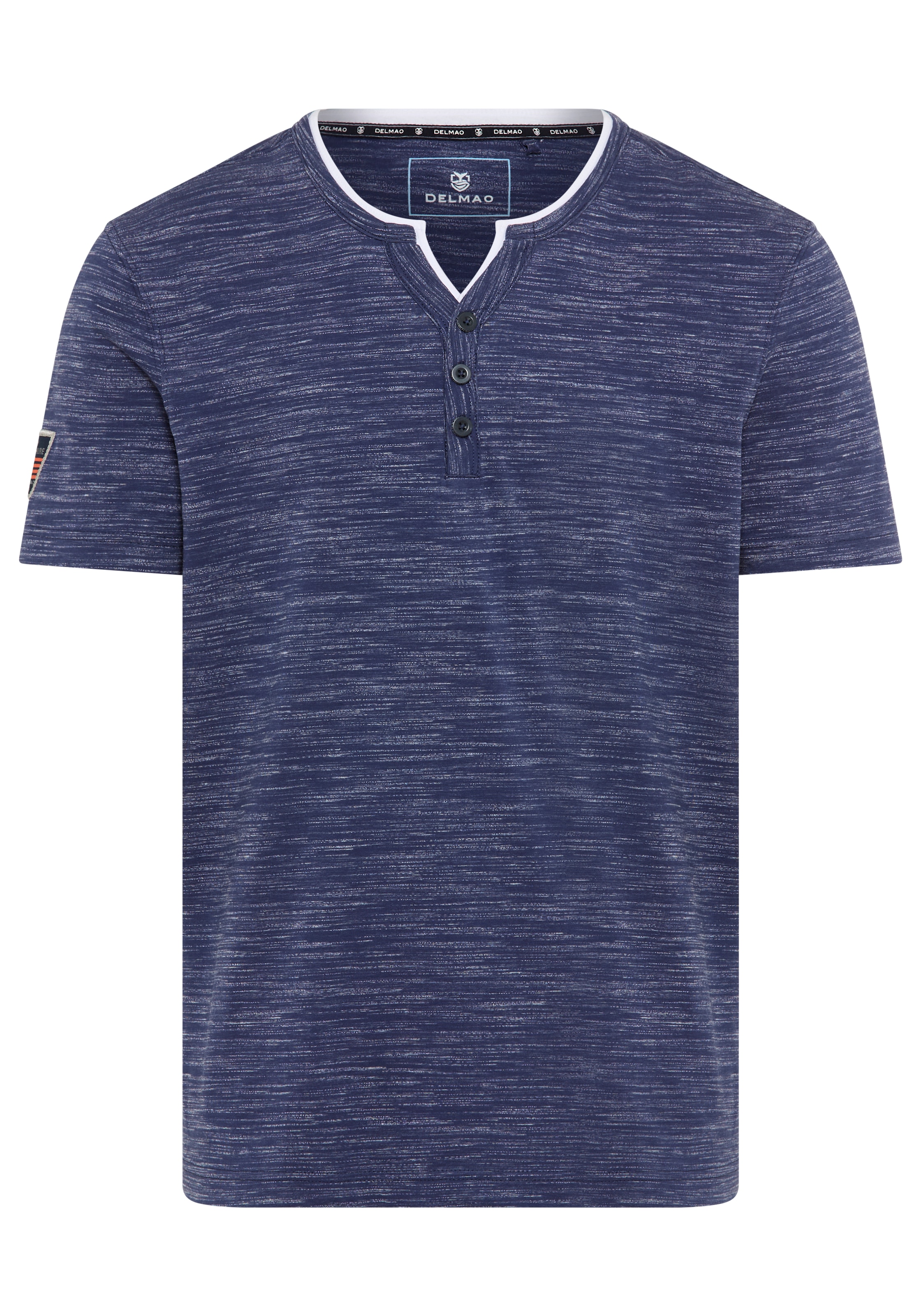 DELMAO Henleyshirt »Neue Kollektion!«, mit Badge