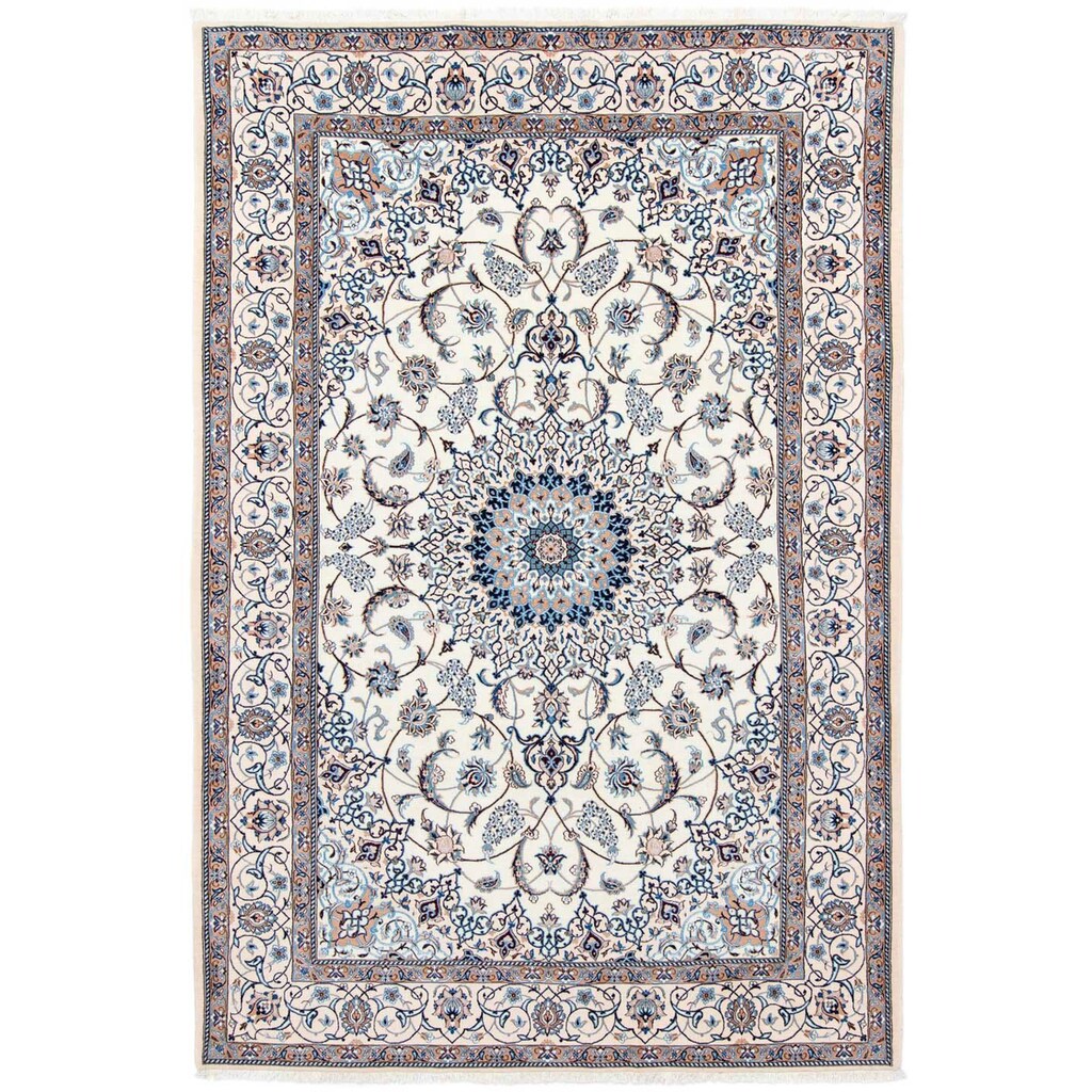 Wohnen Teppiche morgenland Wollteppich »Nain 9la Medaillon Beige 309 x 208 cm«, rechteckig, 0,6 mm Höhe, Unikat mit Zertifikat b Wohnen Teppiche morgenland Wollteppich »Nain 9la Medaillon Beige 309 x 208 cm«, rechteckig, 0,6 mm Höhe, Unikat mit Zertifikat b