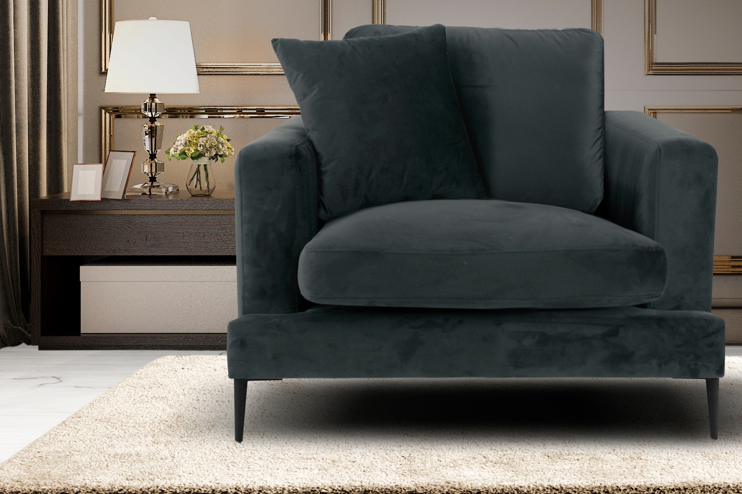 Home affaire Sessel "Cozy Loungesessel, Designersessel, Maße B/T/H: 91/97/8 günstig online kaufen