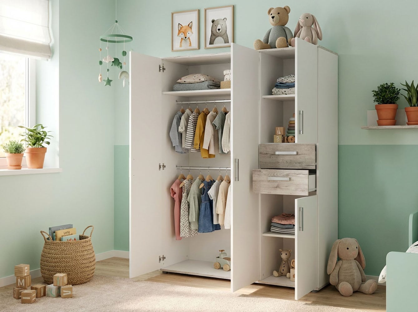 arthur berndt Kleiderschrank »Bente, Kinderkleiderschrank« Made in Germany