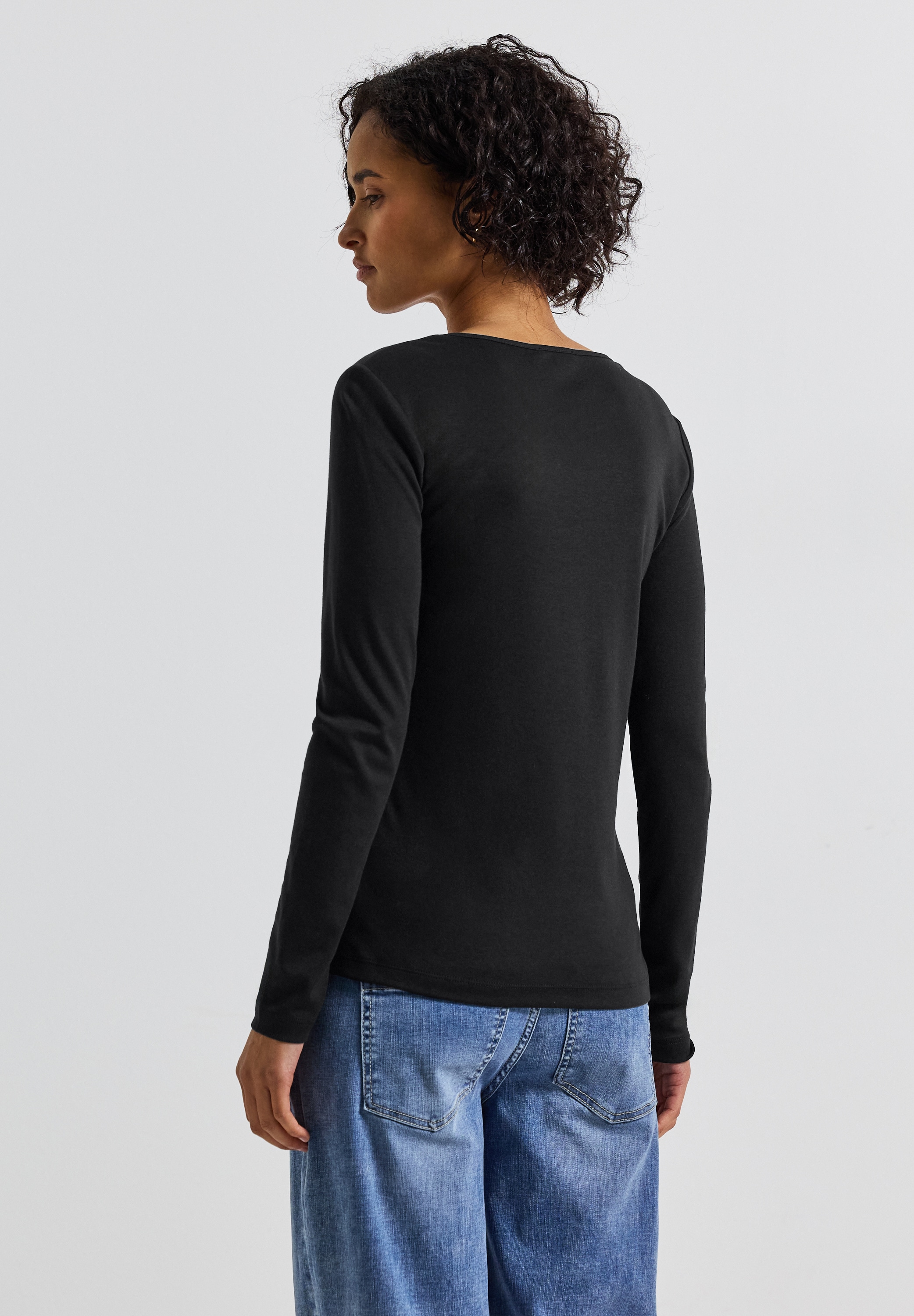 STREET ONE Langarmshirt, im soften Baumwoll-Mix