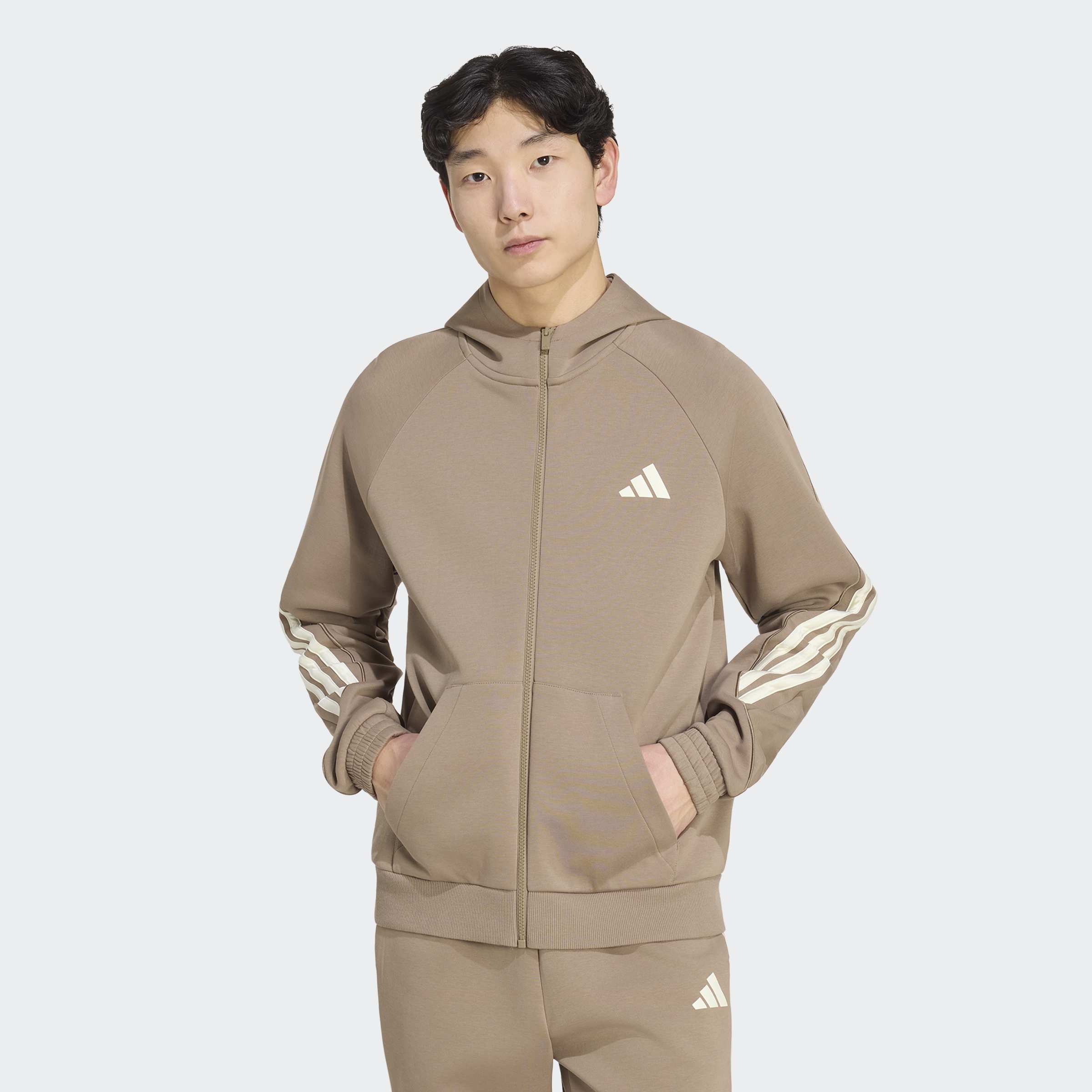 adidas Sportswear Kapuzensweatshirt "STADIUM 3-STRIPES FULL-ZIP HOODIE"
