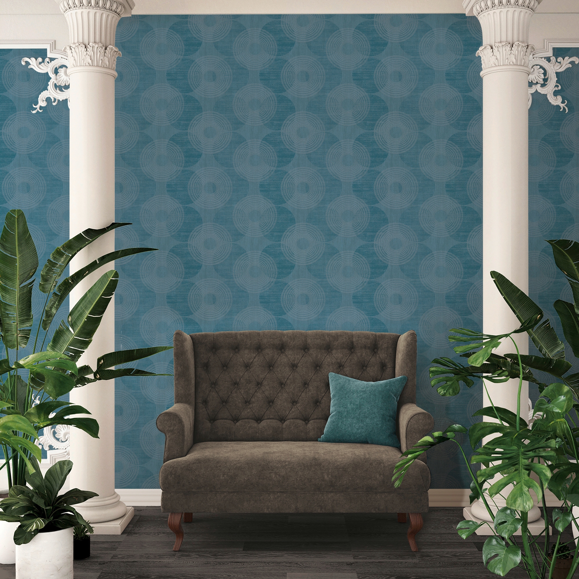 A.S. Création Vliestapete »Attractive«, Strukturmuster-gemustert-Motiv, Kreis Tapete Punkte Tapeten Wohnzimmer Schlafzimmer Küche Flur Design