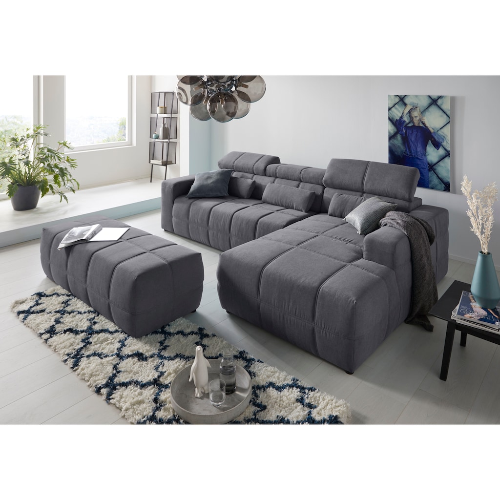 DOMO collection Ecksofa »Brandon große Ausführung B/T/H: 289/177/80 cm, auch in Leder und Cord«