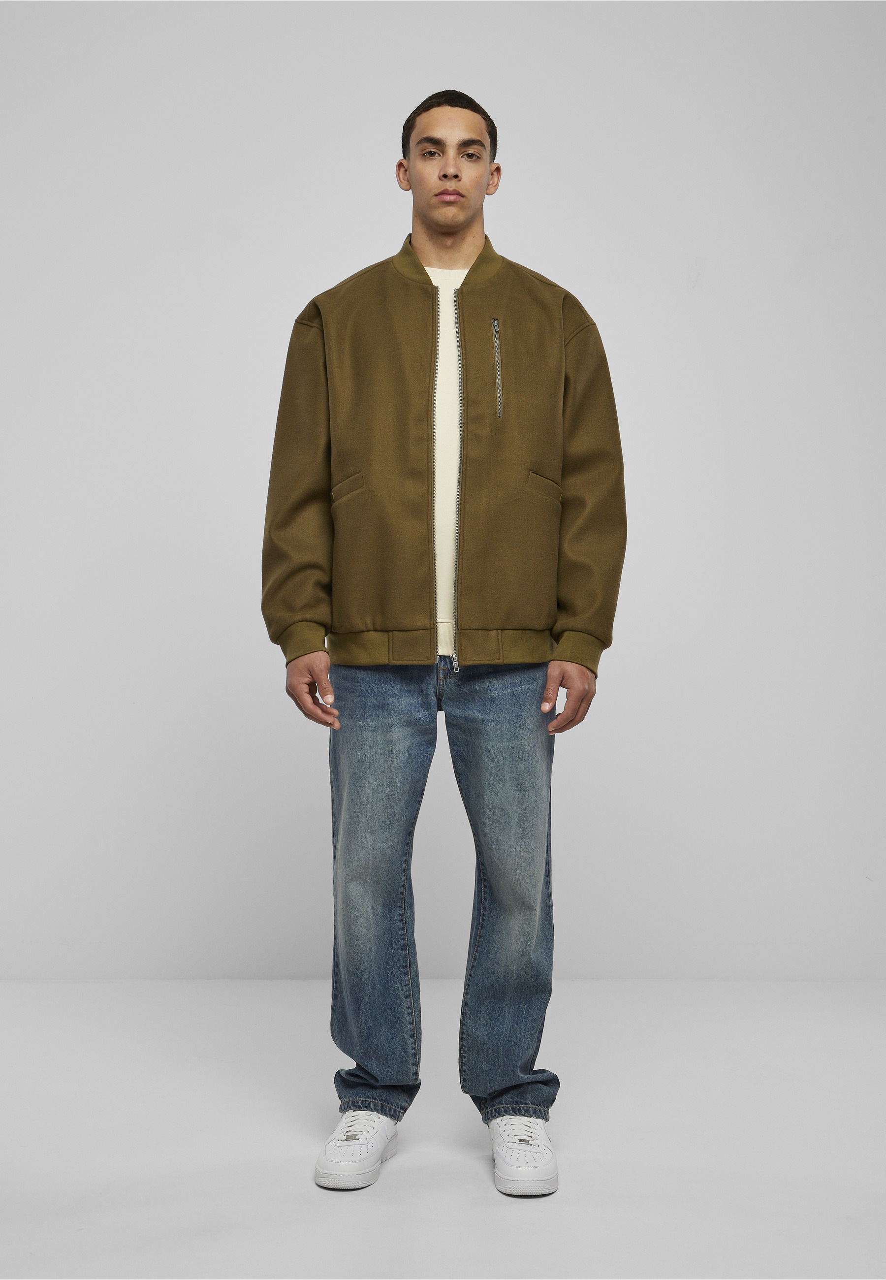 URBAN CLASSICS Bomberjacke »Urban Classics Herren Bomber Blouson« 1 Stk. tlg. ohne Kapuze