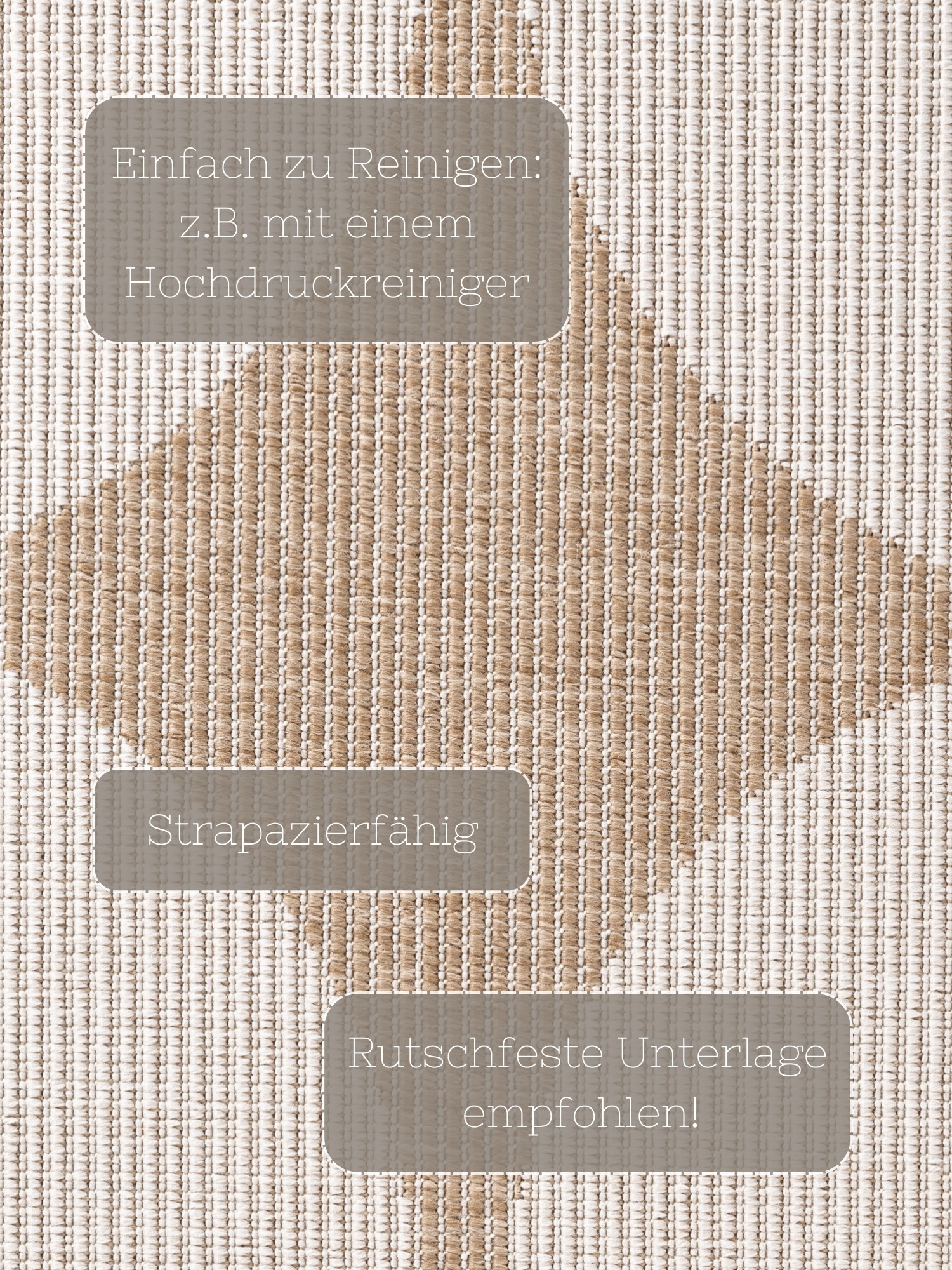 NORTHRUGS Outdoorteppich »Bowen Wendeteppich«, rechteckig, 5 mm Höhe, Läufer, In und Outdoor, Flachgewebe, wetterfest, pflegeleicht, robust