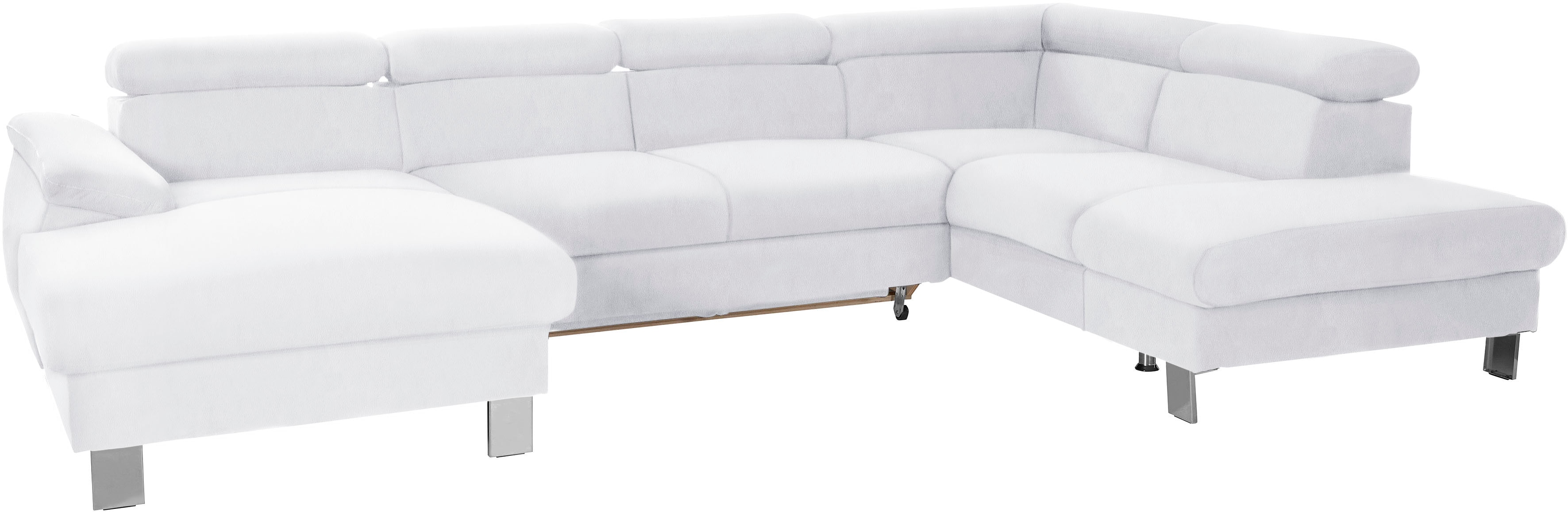 COTTA Wohnlandschaft "Komaris U-Form, B: 320 cm" mit Kopfteilverstellung, optional Schlaffunktion, Bettkasten & Licht