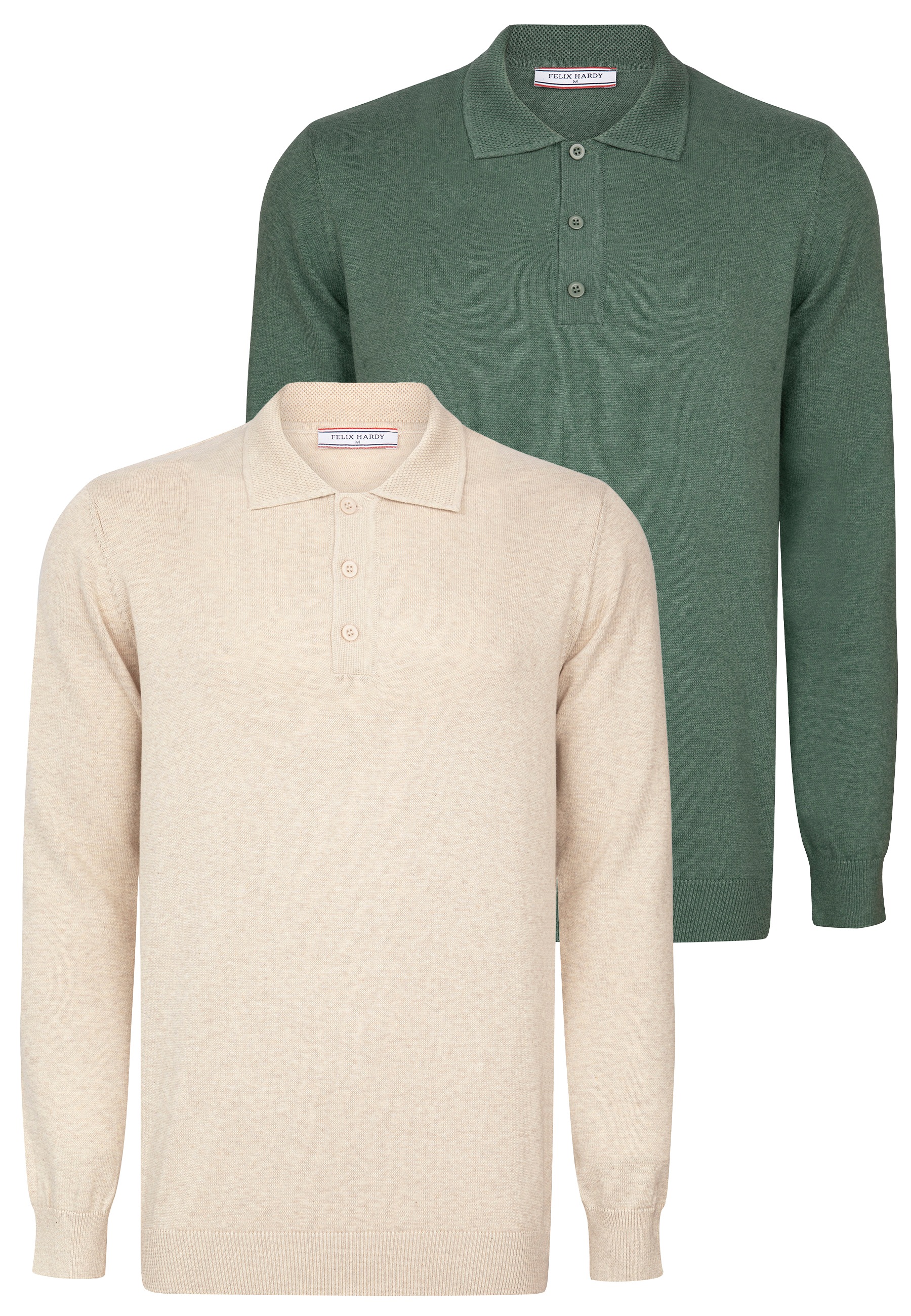 Felix Hardy Polokragenpullover "Pullover mit Polo-Kragen 2er-Pack" Set
