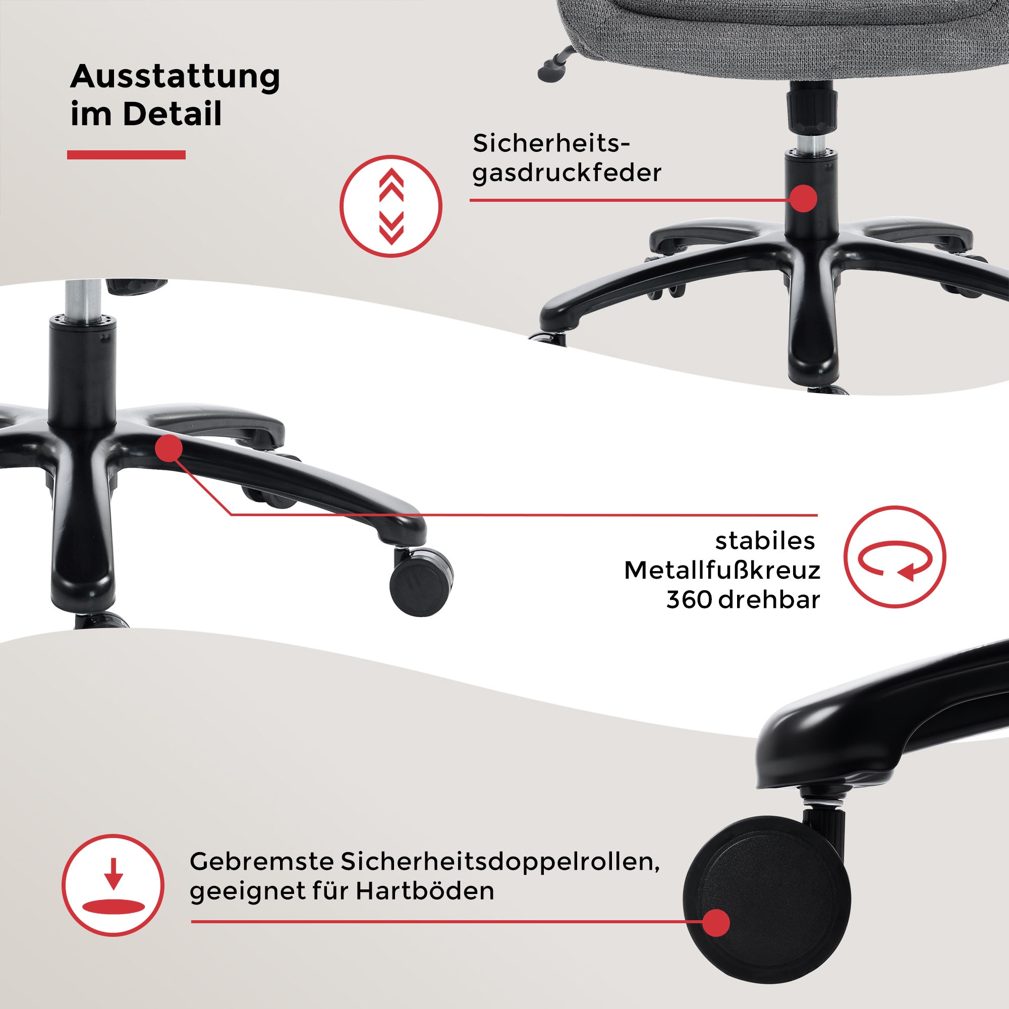 Duo Collection Chefsessel »Ivo 200 kg« () 1 Stk.bis zu 200 kg belastbar, besonders robust