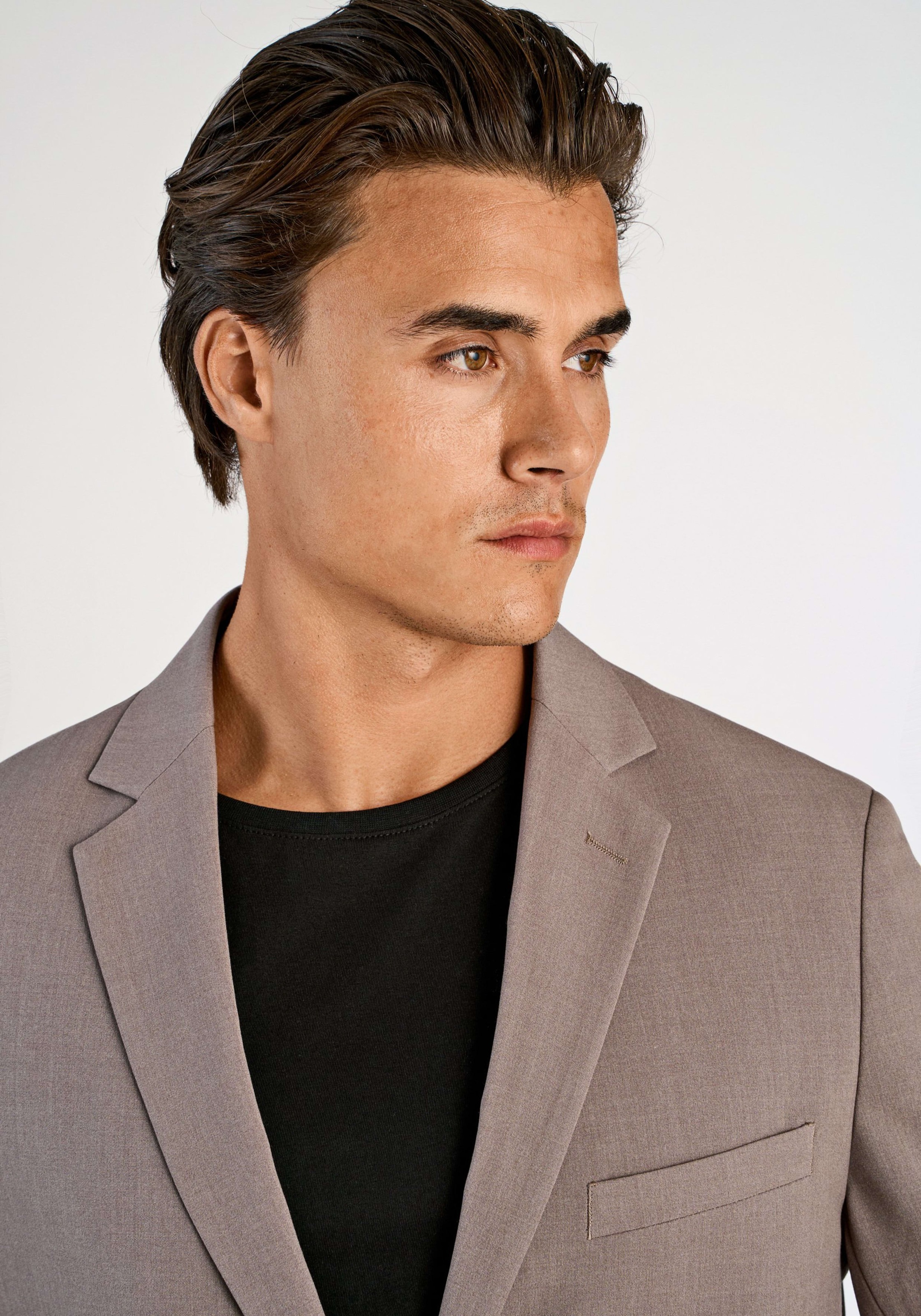 Anzugsakko LINDBERGH "Sakko Relaxed Fit", Herren, Gr. XXL, deep sand mel, Obermaterial: 65% Polyester, 31% Viskose, 4% Elasthan; Futter: 100% Polyester, Sakkos 3