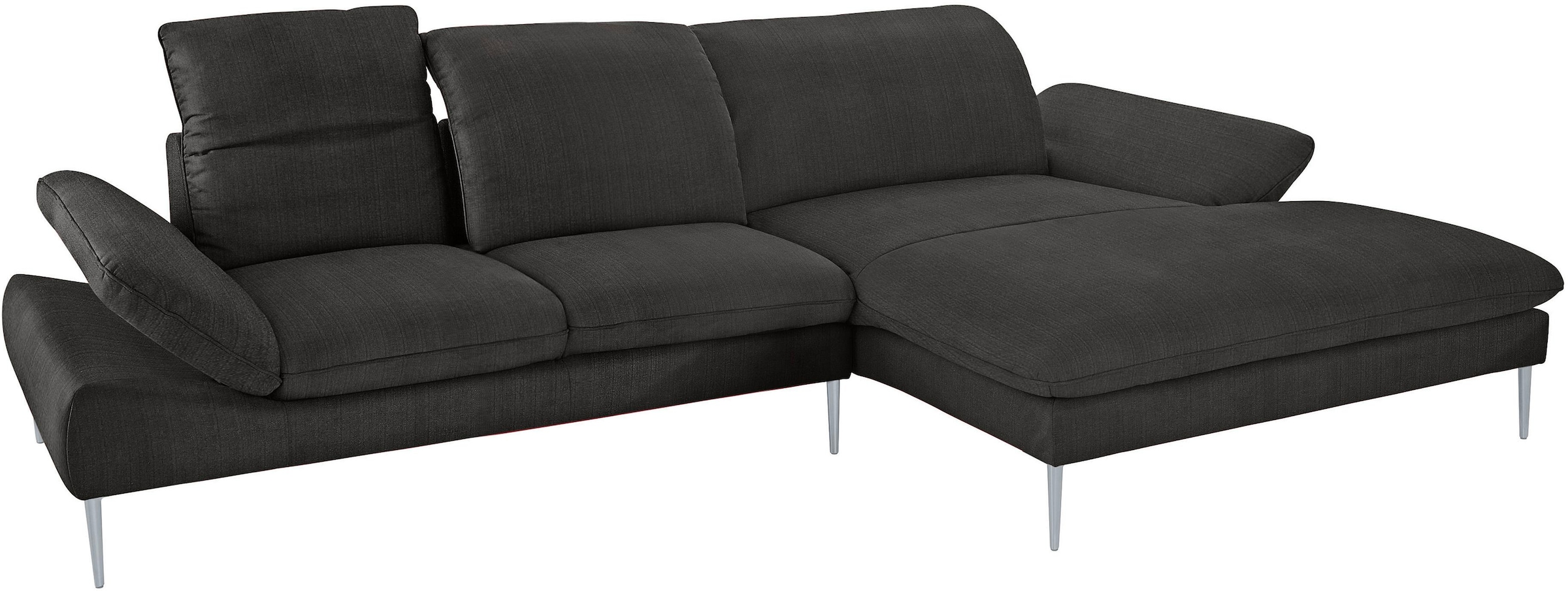 W.SCHILLIG Ecksofa »enjoy&MORE, Designsofa, bequem, zeitlos und elegant, L-Form« mit Sitztiefenverstellung, Füße silber matt, Breite 340 cm
