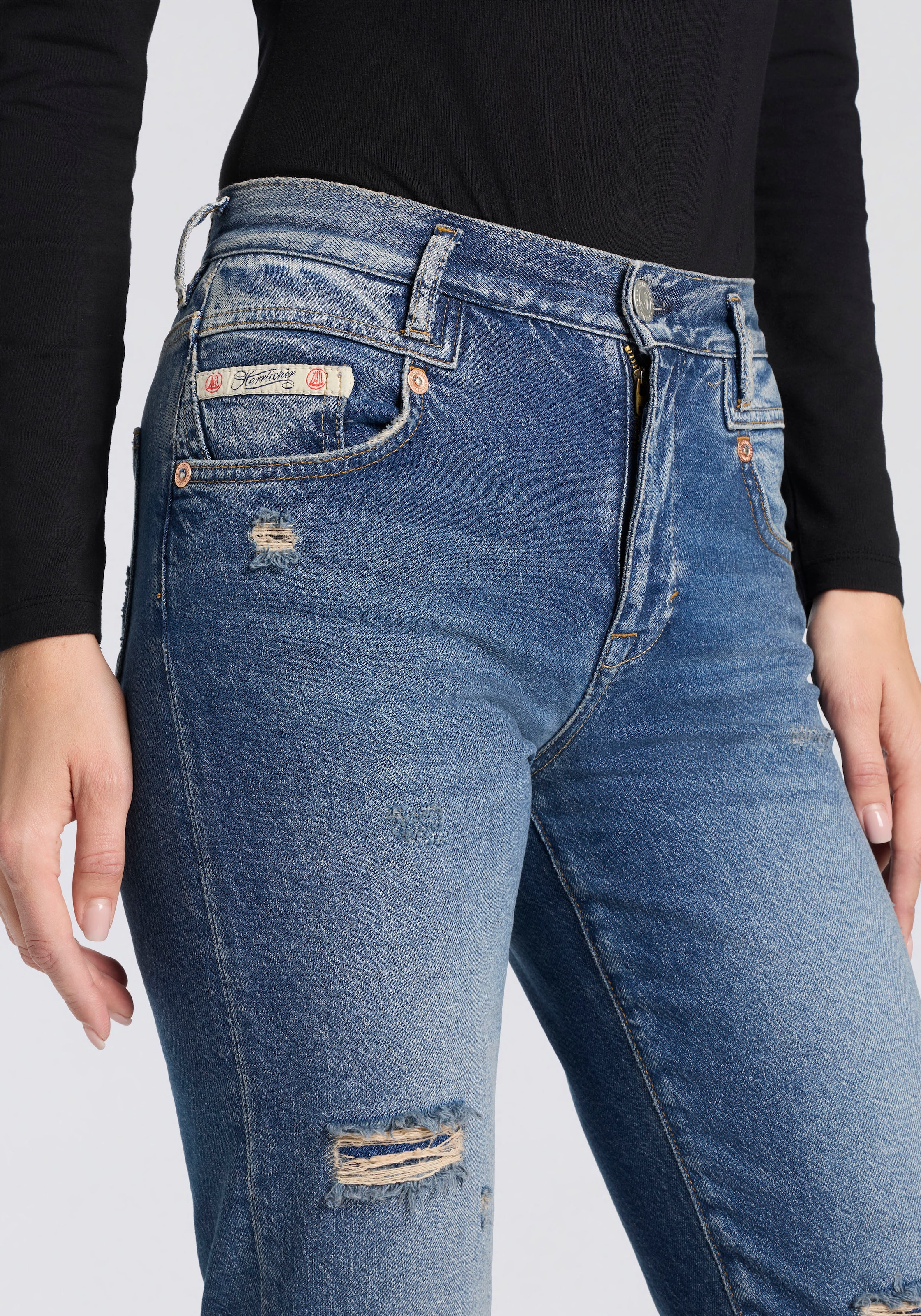 Herrlicher 5-Pocket-Jeans »Breezy Cropped Denim«
