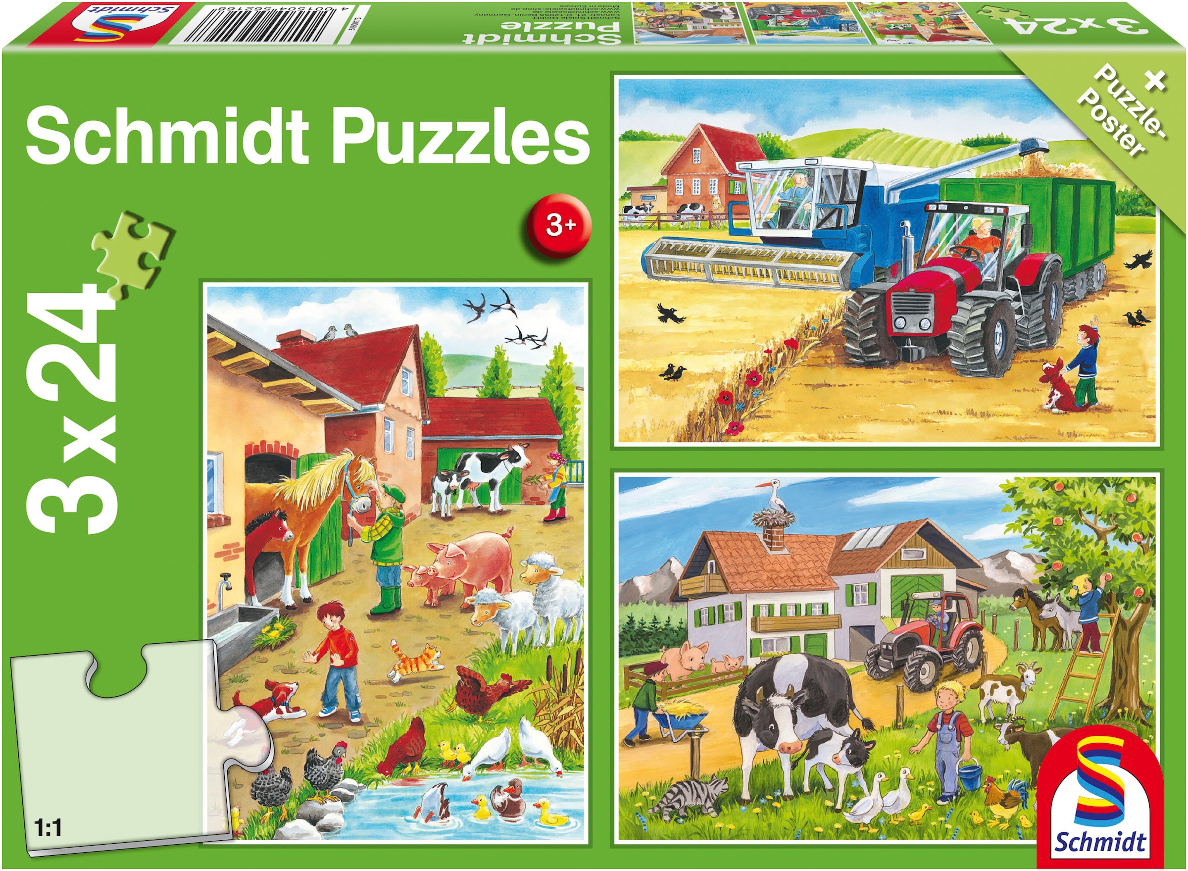 Puzzle »Auf dem Bauernhof«, (72 tlg.), 3x24 Teile