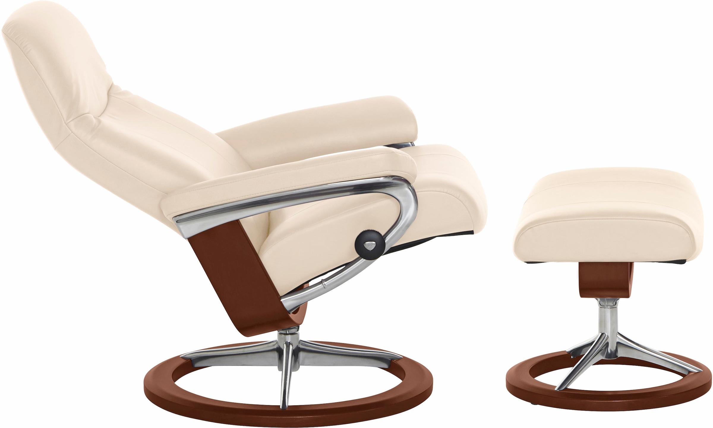 mit BAUR Stressless® kaufen Hocker), Größe | Gestell Relaxsessel mit Hocker, L, Signature Braun Relaxsessel (Set, mit »Garda«, Base,