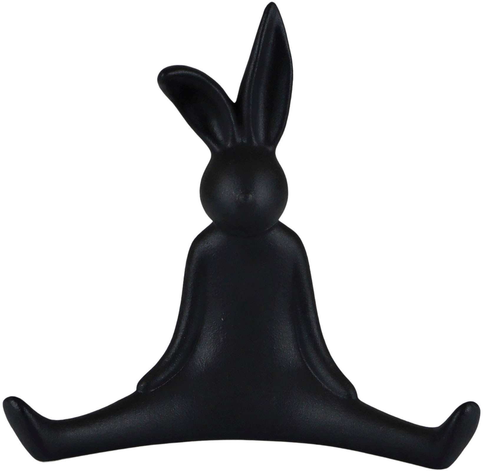 AM Design Osterhase "Osterfigur, Yoga-Hase, Höhe ca. 20 cm, Frühjahrsdeko", Dekofigur aus Porzellan, Ostern, Osterdekora