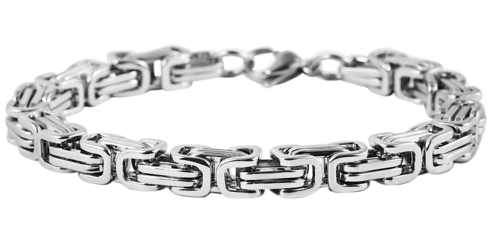 Adelia´s Gliederarmband »Unisex Armband – Gliederarmband aus Edelstahl 20 cm« Ideal als Geschenk – dezent und elegant