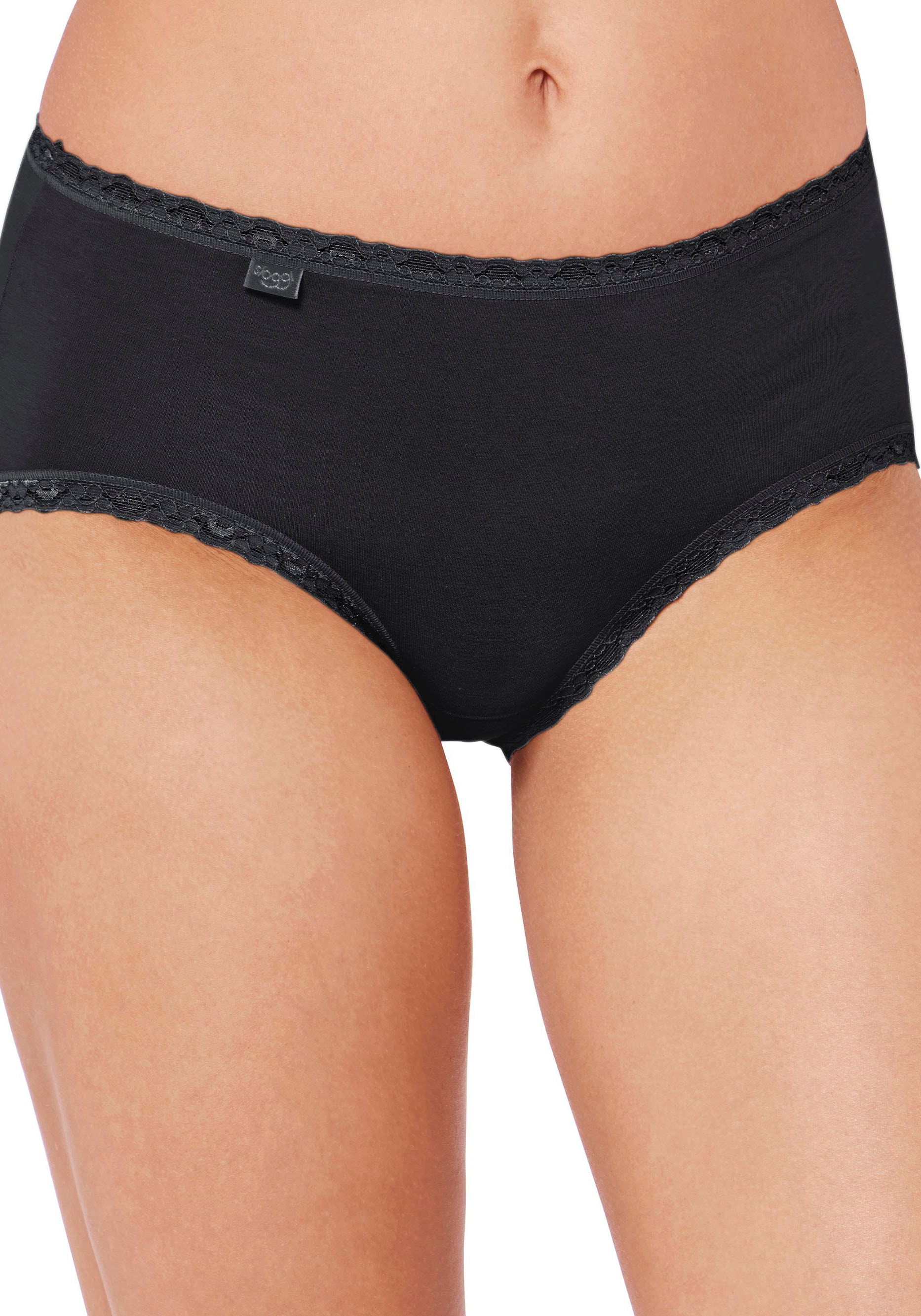 sloggi Midislip »24/7 Cotton Lace Midi C3P«, (3er Pack), mit zarter Spitze und hohem Baumwollanteil