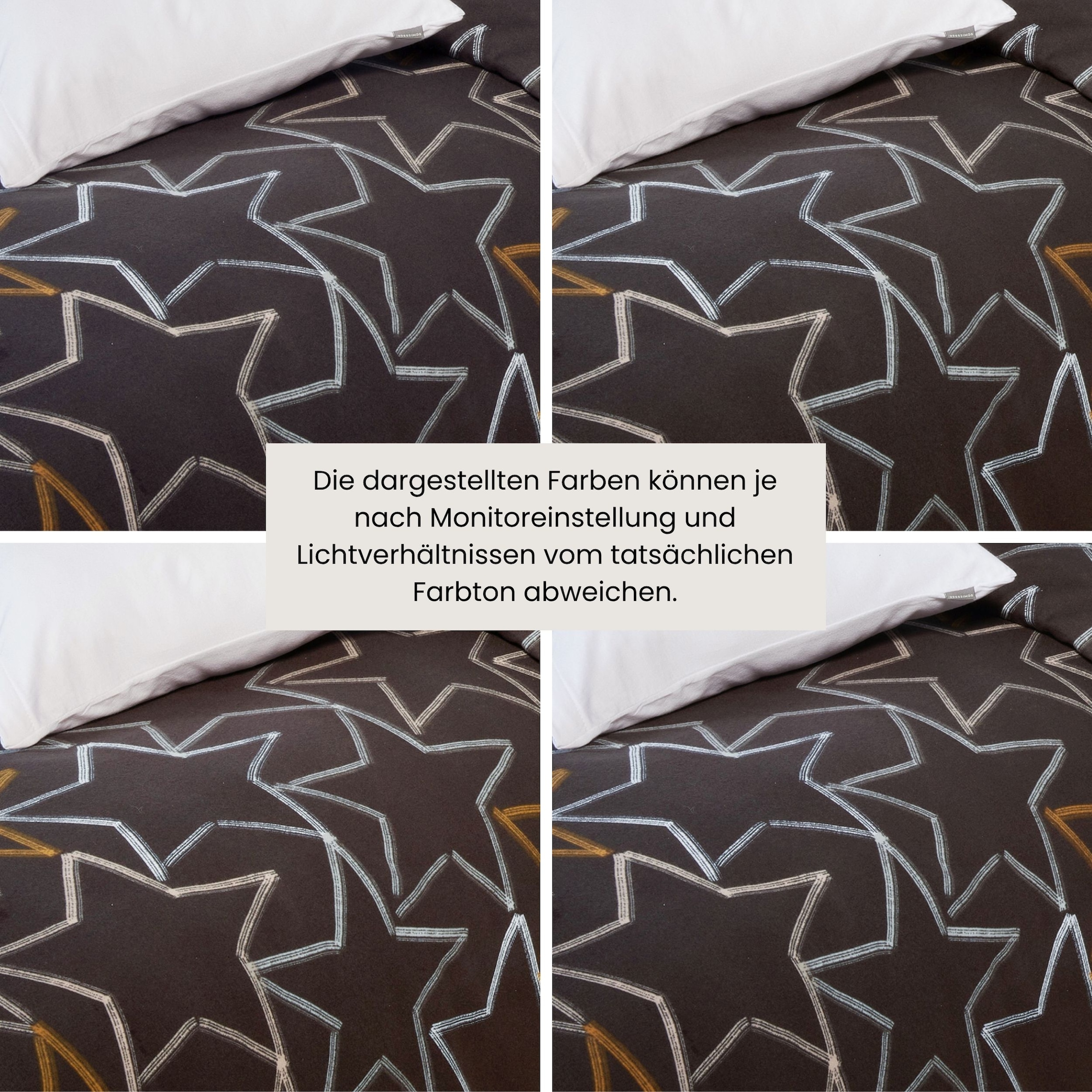 Schiesser Bettwäsche »Lizzy aus weicher Baumwolle mit coolem Sterne-Print« 2 Stk. OEKO-TEX® MADE IN GREEN-zertifiziert