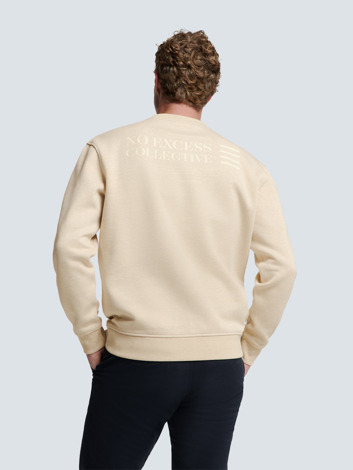 NO EXCESS Sweater »No Excess Pullover mit Rückenaufdruck«