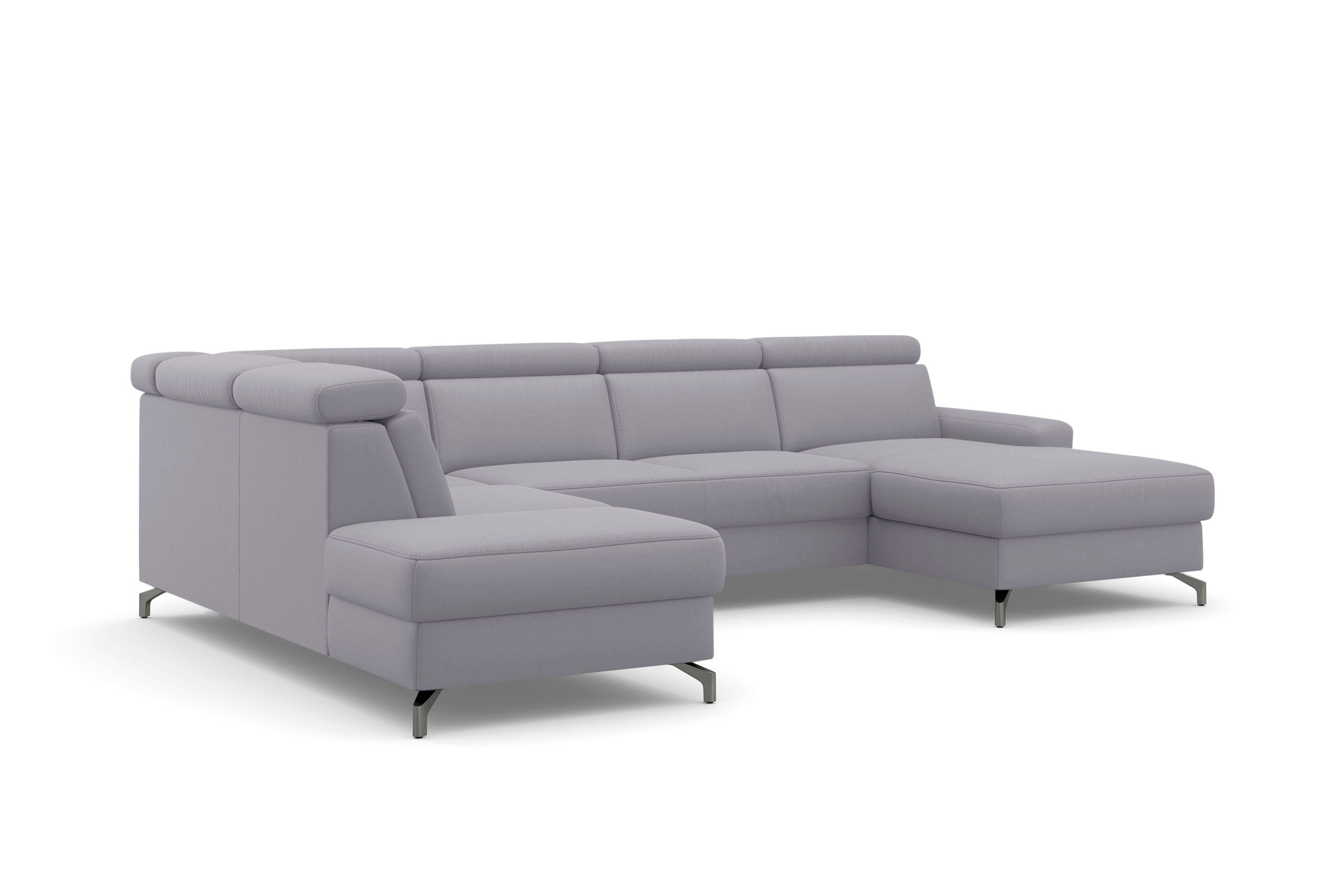 sit&more Wohnlandschaft »Scarlett U-Form«, inklusive Kopfteilverstellung, wahlweise mit Bettfunktion, Bettkasten