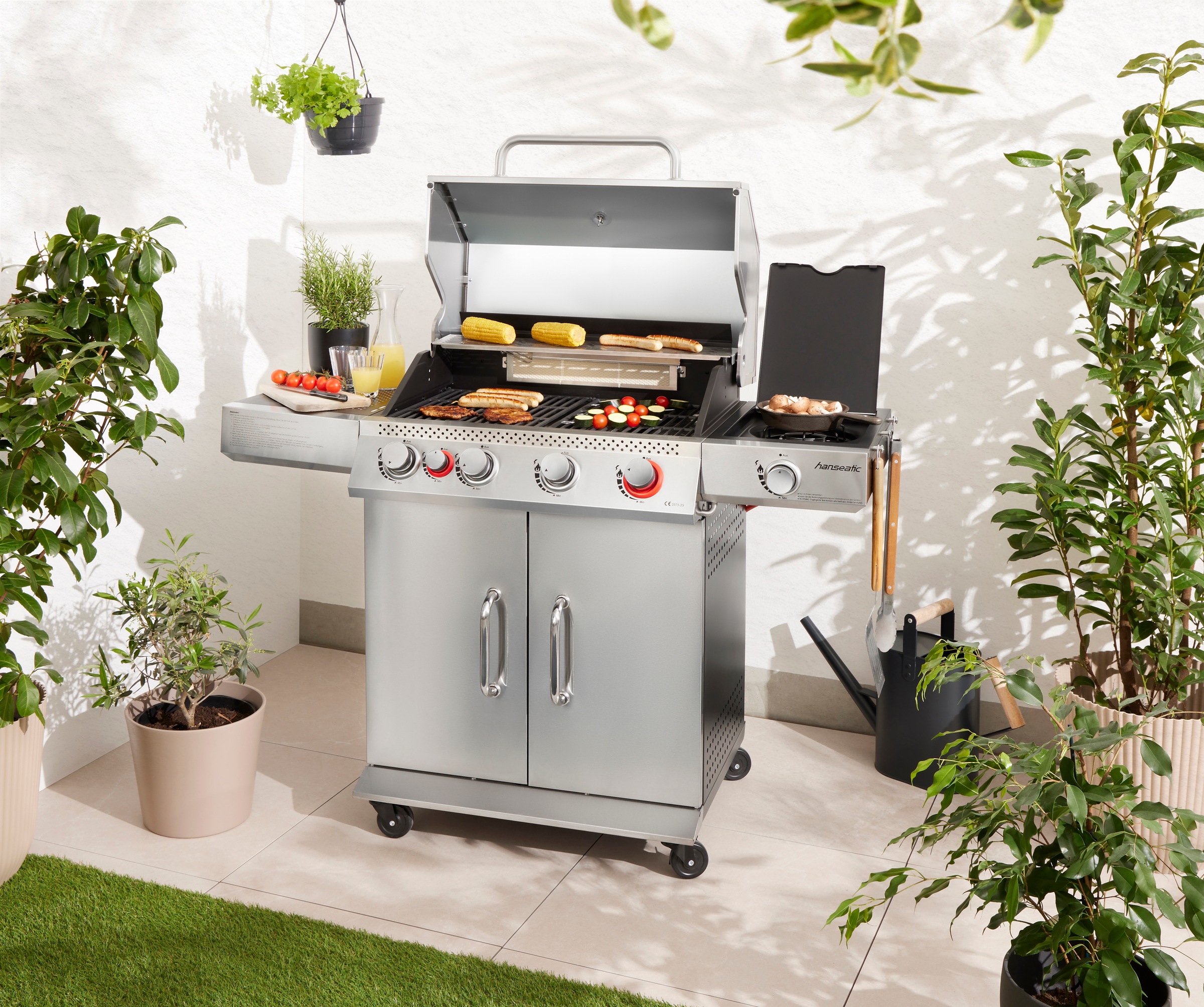 Hanseatic Gasgrill »Memphis«, BxTxH: 133x61x113,6 cm, 19 kW Gesamtleistung