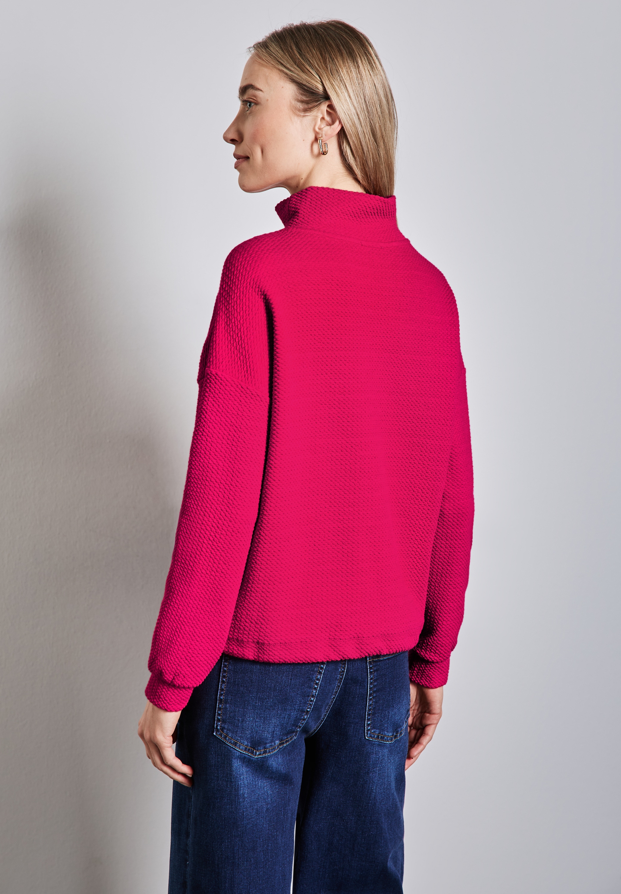 STREET ONE Langarmshirt, mit Tunnelzug am Saum