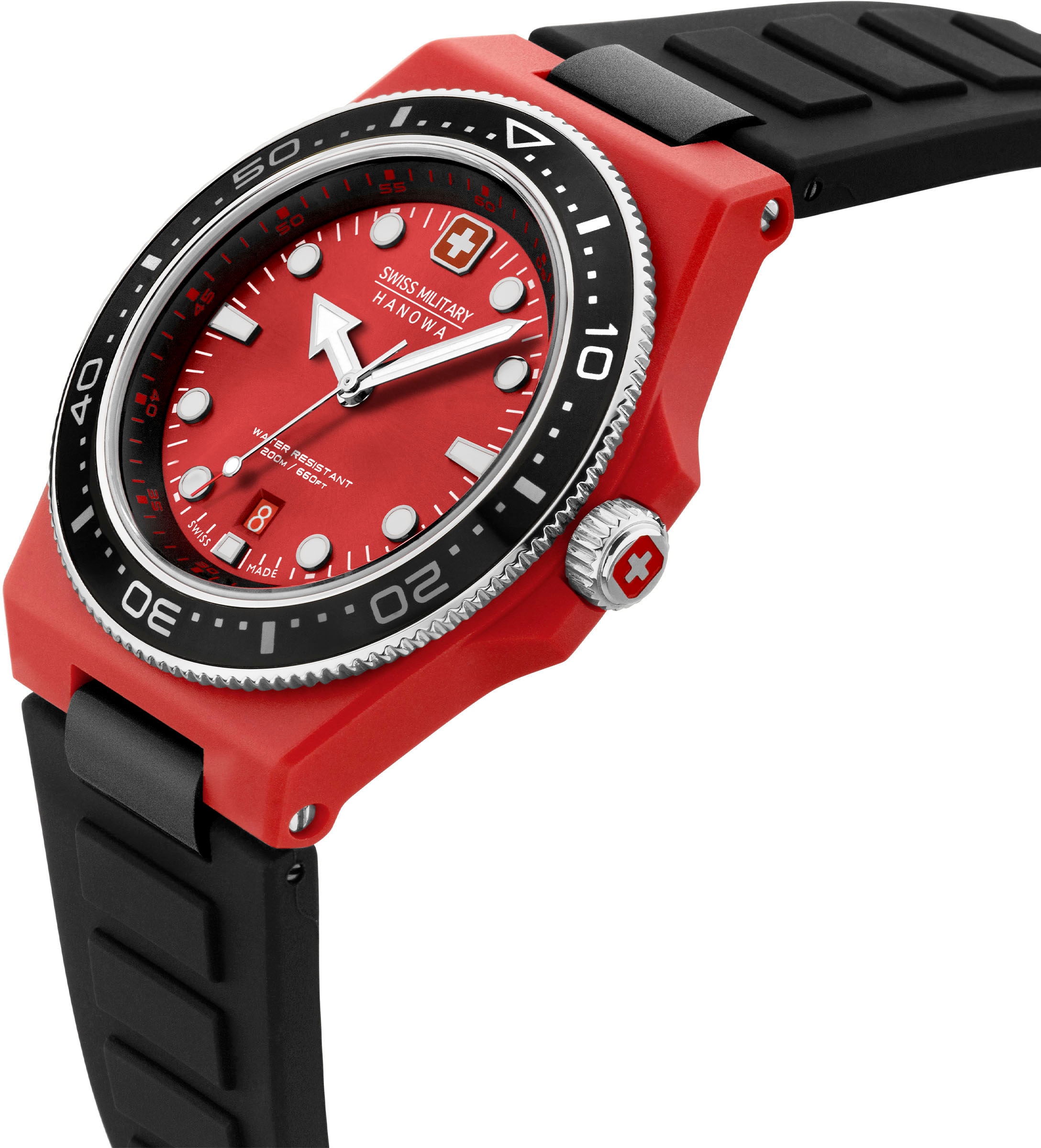 Swiss Military Hanowa Quarzuhr »OCEAN PIONEER, SMWGN0001183«, Armbanduhr, Herrenuhr, Swiss Made, Datum, Saphirglas