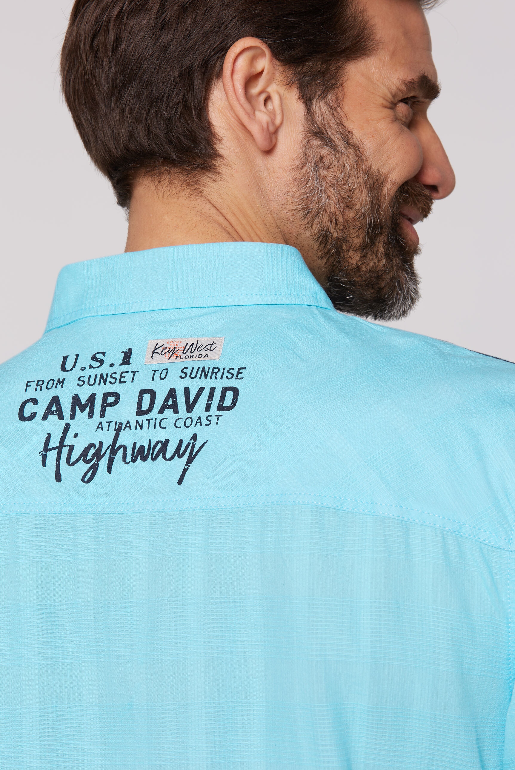 CAMP DAVID Kurzarmhemd, mit Karo-Struktur