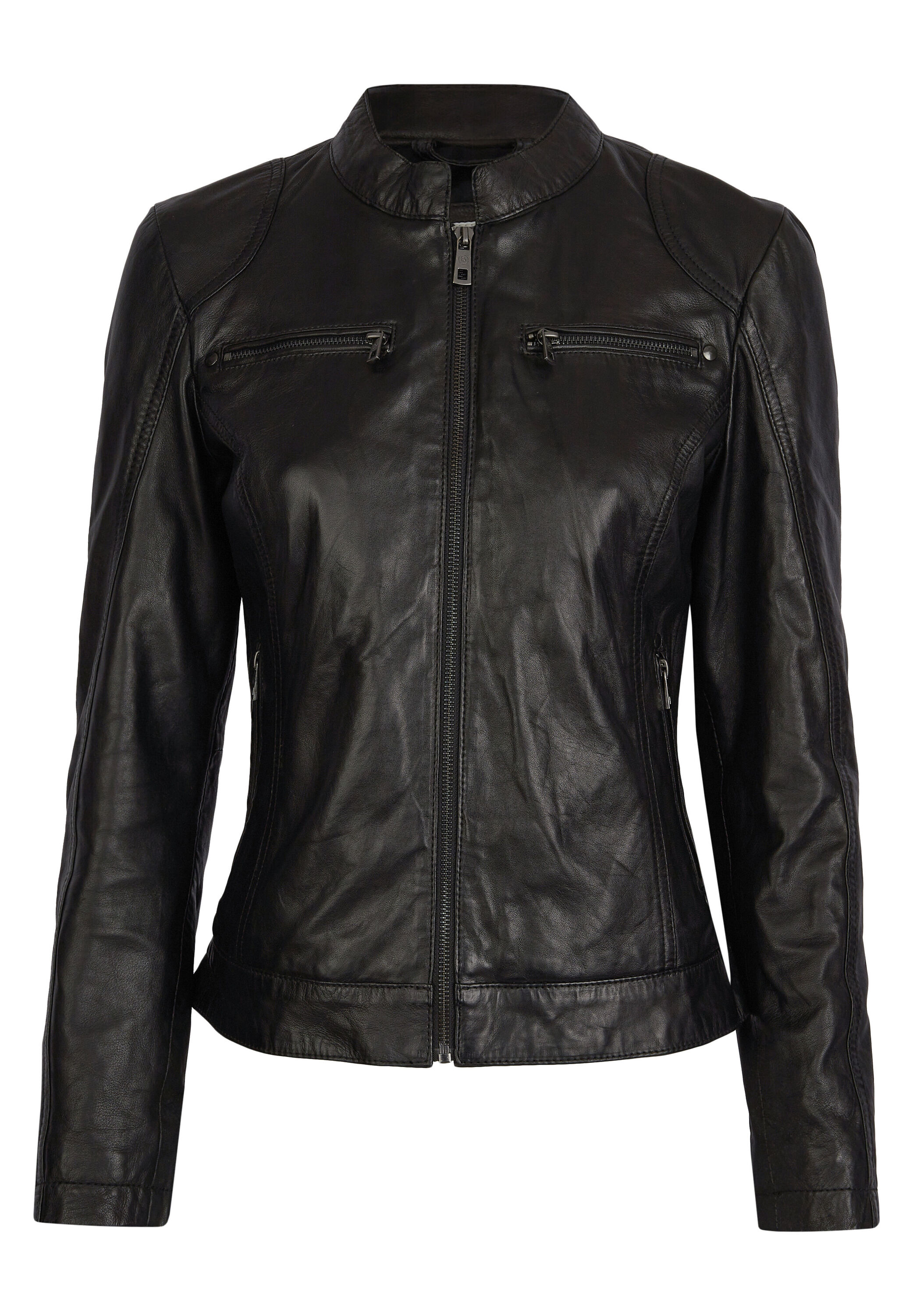 bugatti Lederjacke "BULady-110" ohne Kapuze aus weichem Leder