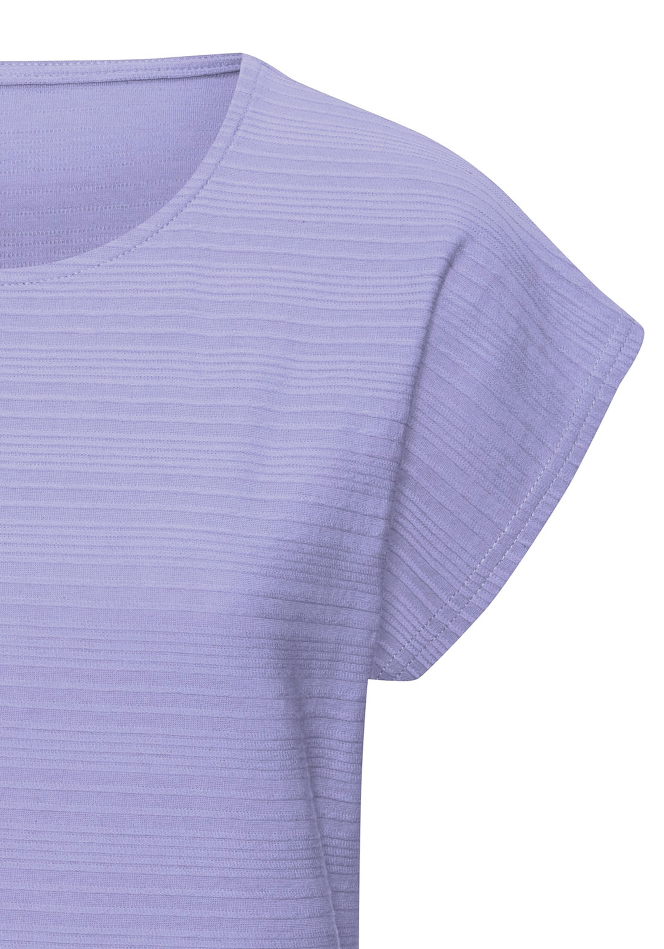Vivance T-Shirt »mit modischer Streifenstruktur«, aus weicher Baumwoll-Qualität