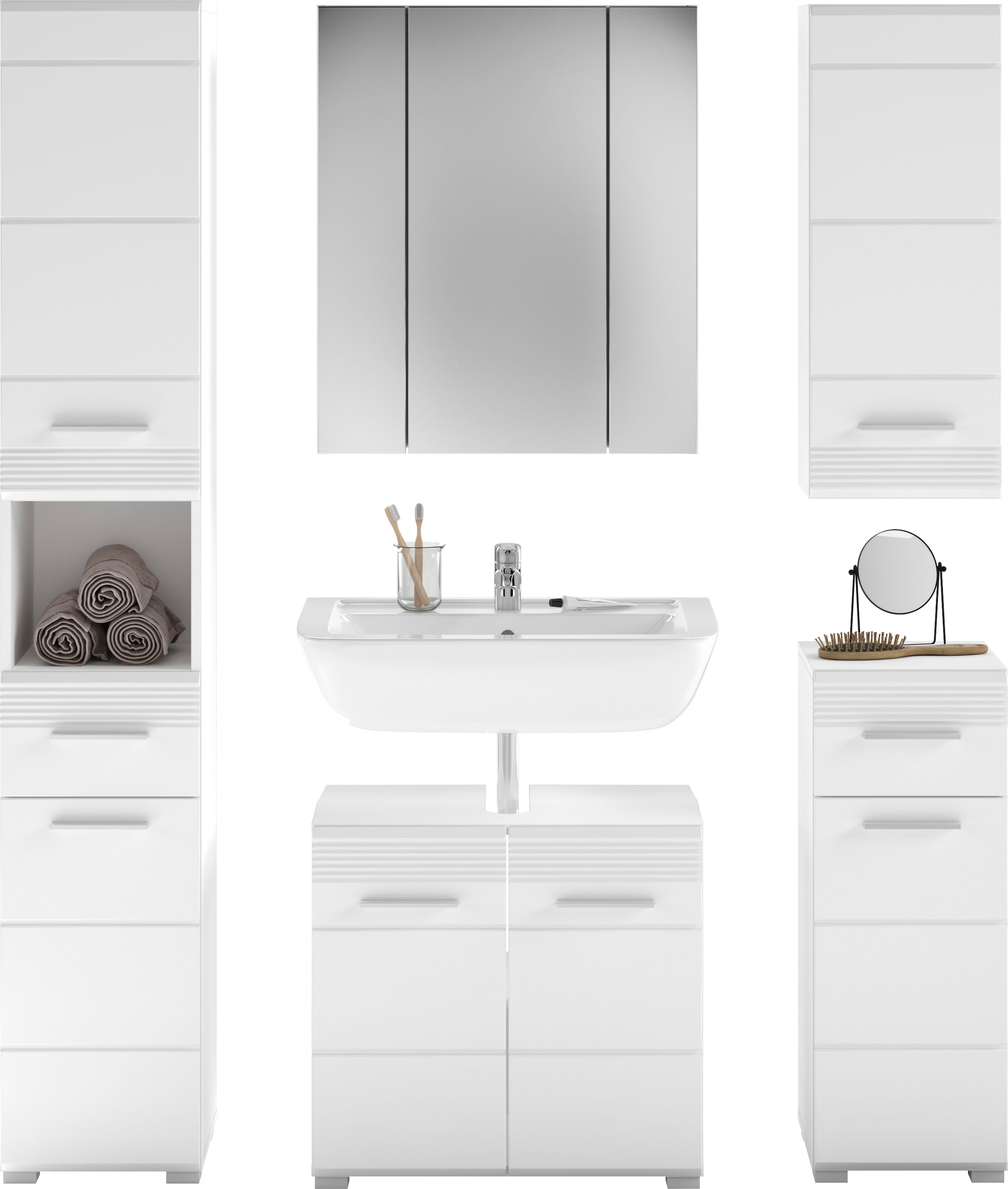 INOSIGN Badmöbel-Set "Malmö, 5 teilig, bestehend aus:" Set, 5 Stk. tlg. günstig online kaufen