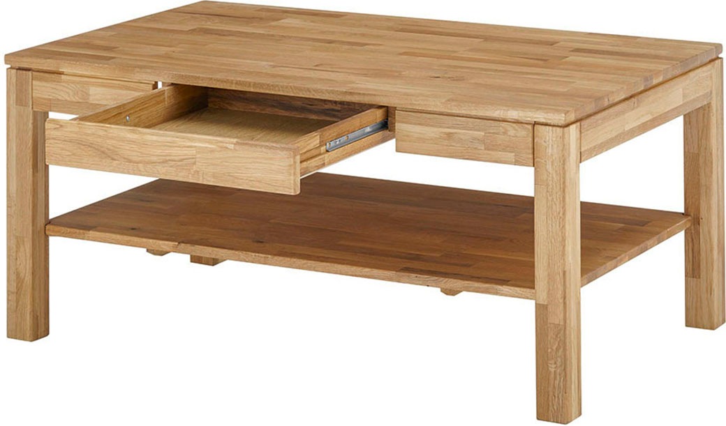 MCA furniture Couchtisch »SALEM«, massiv, keilverzinkt, geölt, Stollen massiv,60x60 mm, belastbar 60kg