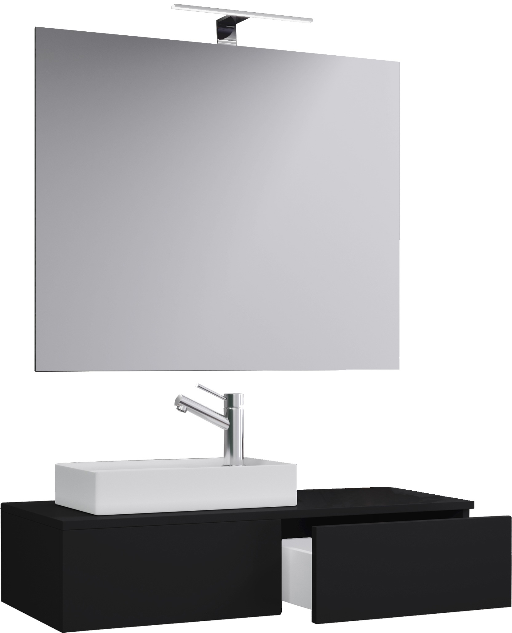VCM Waschbeckenunterschrank »VCM 3-tlg Set | Waschplatz für Gäste WC | Gästebad | Waschtisch | Badezimmer Set - Gudas SP«, (3 St.)