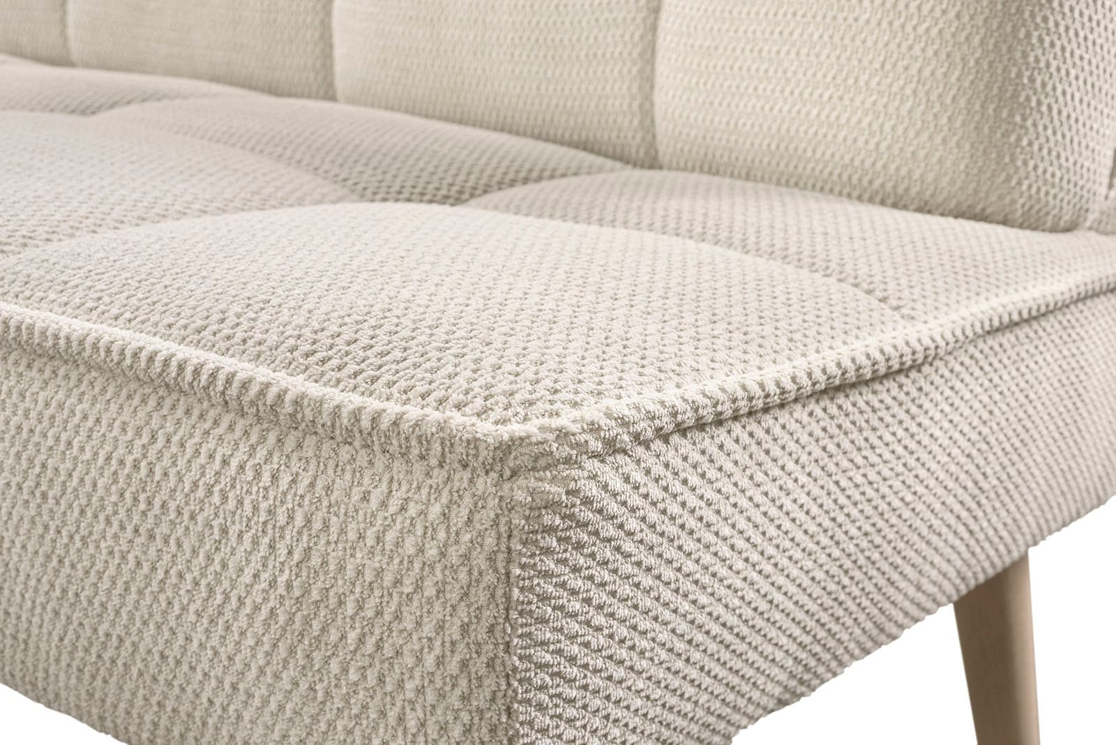 exxpo - sofa fashion Eckbank »Latte« moderne Sitz- und Rückensteppung, bequem und elegant, hoher Holzfuß