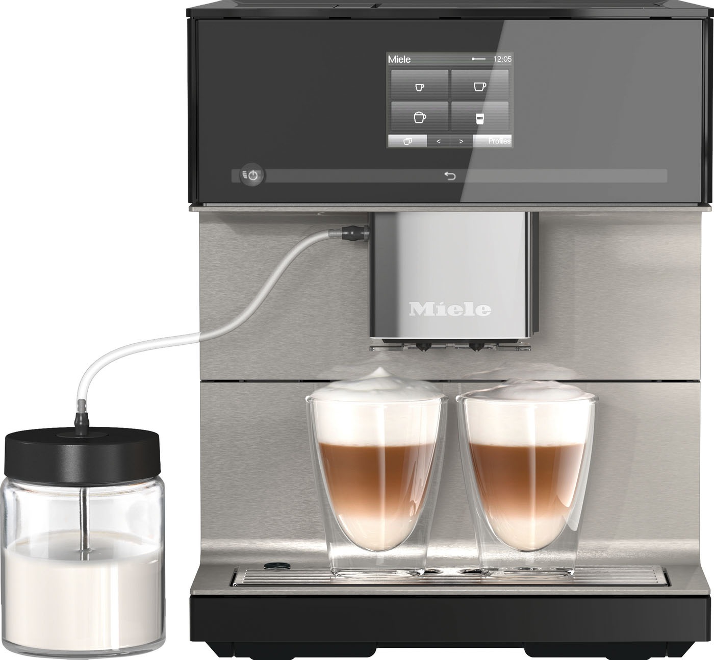 Miele Kaffeevollautomat "CM7550 CoffeePassion, inkl. Milchgefäß, Kaffeekann günstig online kaufen