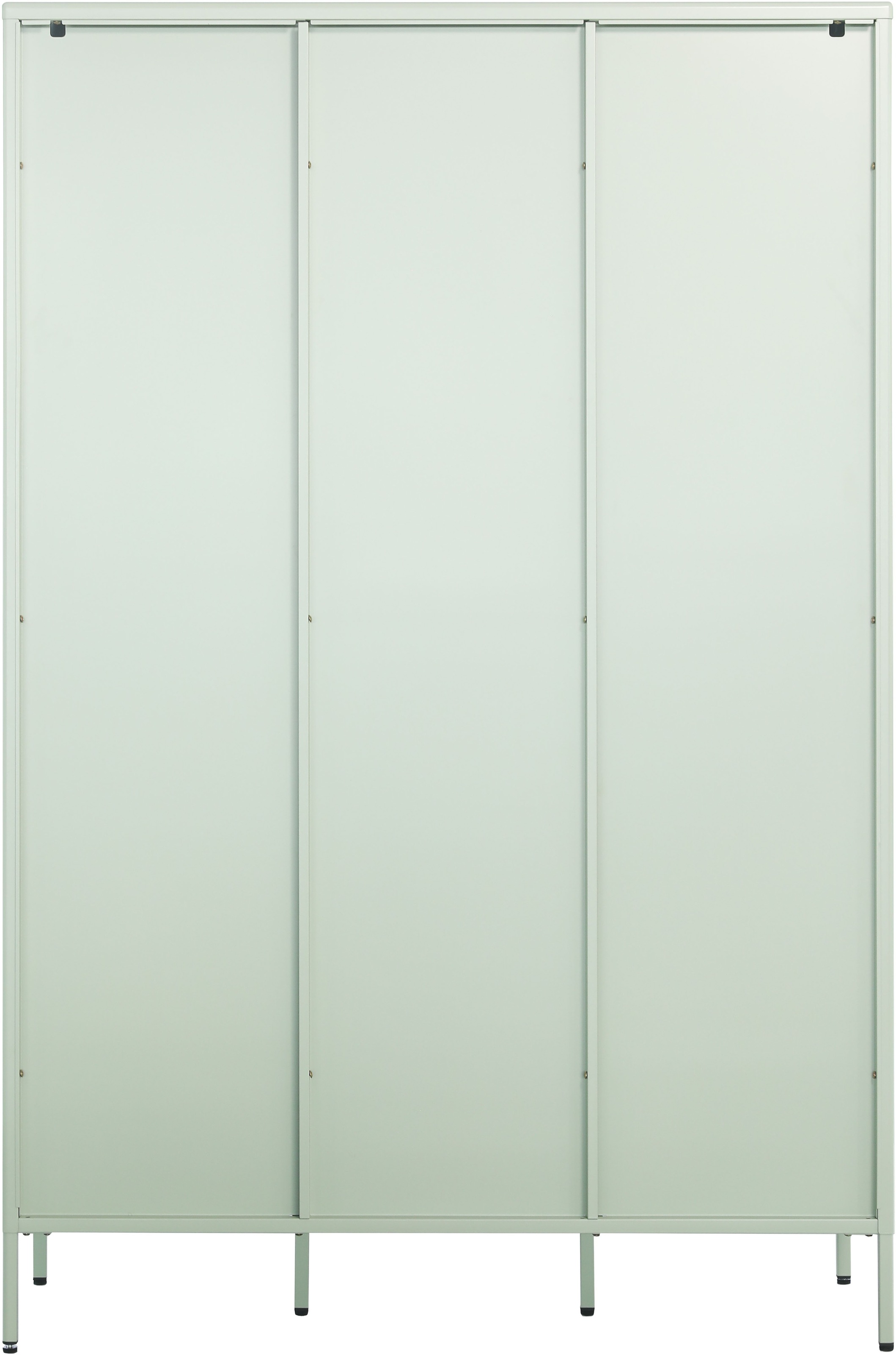 OTTO home Kleiderschrank »GERRON Kleiderschrank Metallschrank Spind« Schlafzimmerschrank mit 3 Türen , grün salbei, Breite 120cm