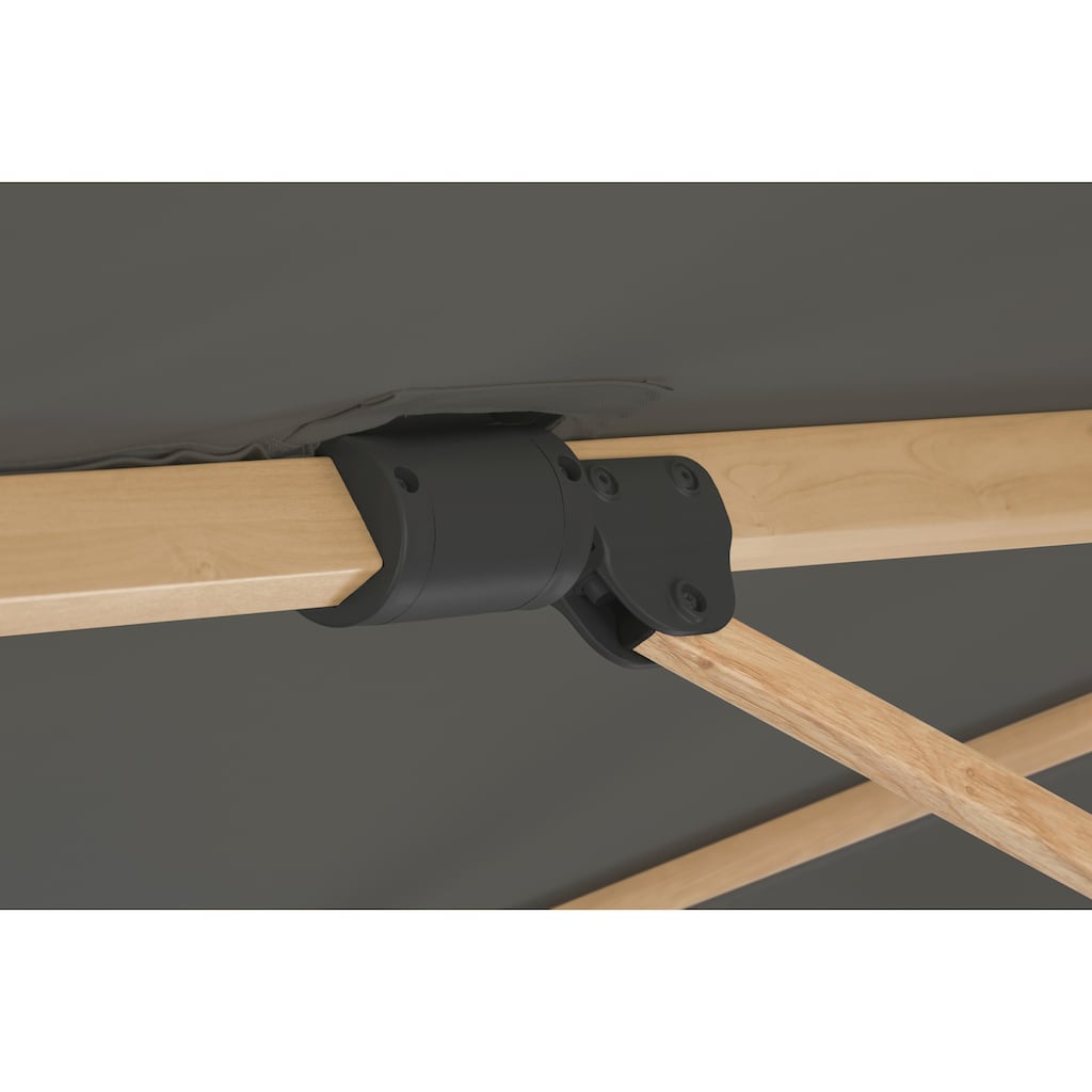 Schneider Schirme Ampelschirm »Rhodos Twist Woody«, mit Schutzhülle und Schirmständer, ohne Wegeplatten