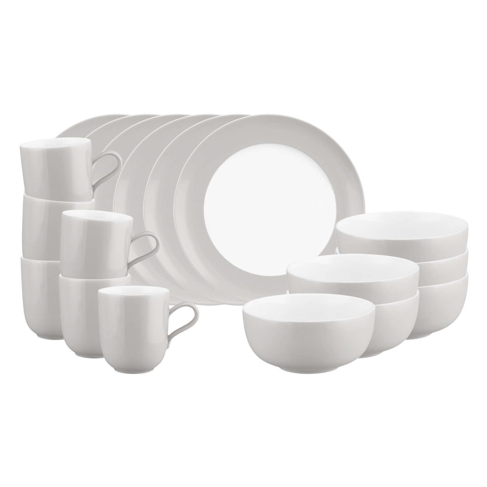 Seltmann Weiden Geschirr-Set »Frühstücks-Set Liberty Pure Colors 18er Set« Spülmaschinenfest, Mikrowellensicher, Ofenfest
