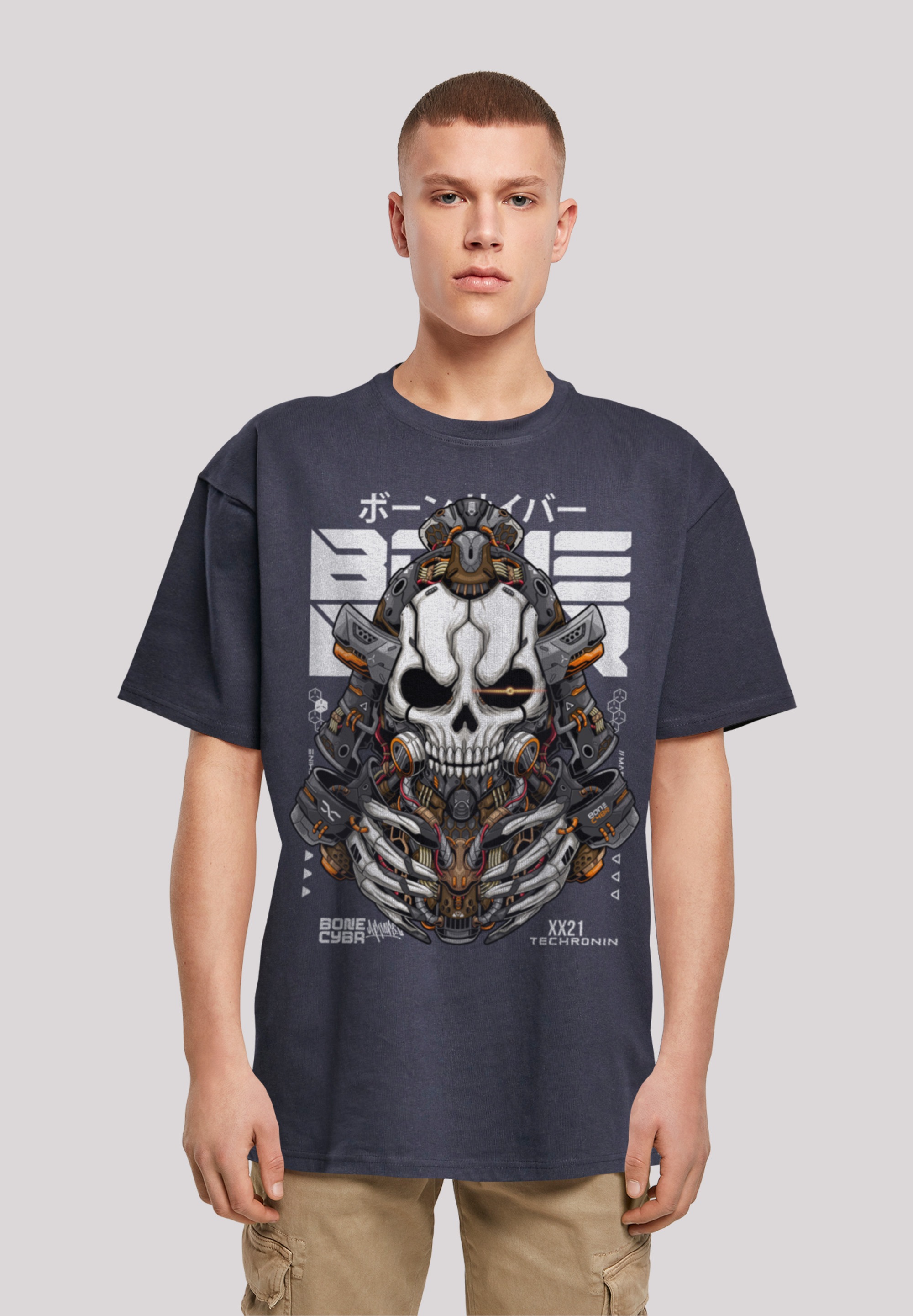 F4NT4STIC T-Shirt "Bone Cyber Techronin CYBERPUNK STYLES", Print