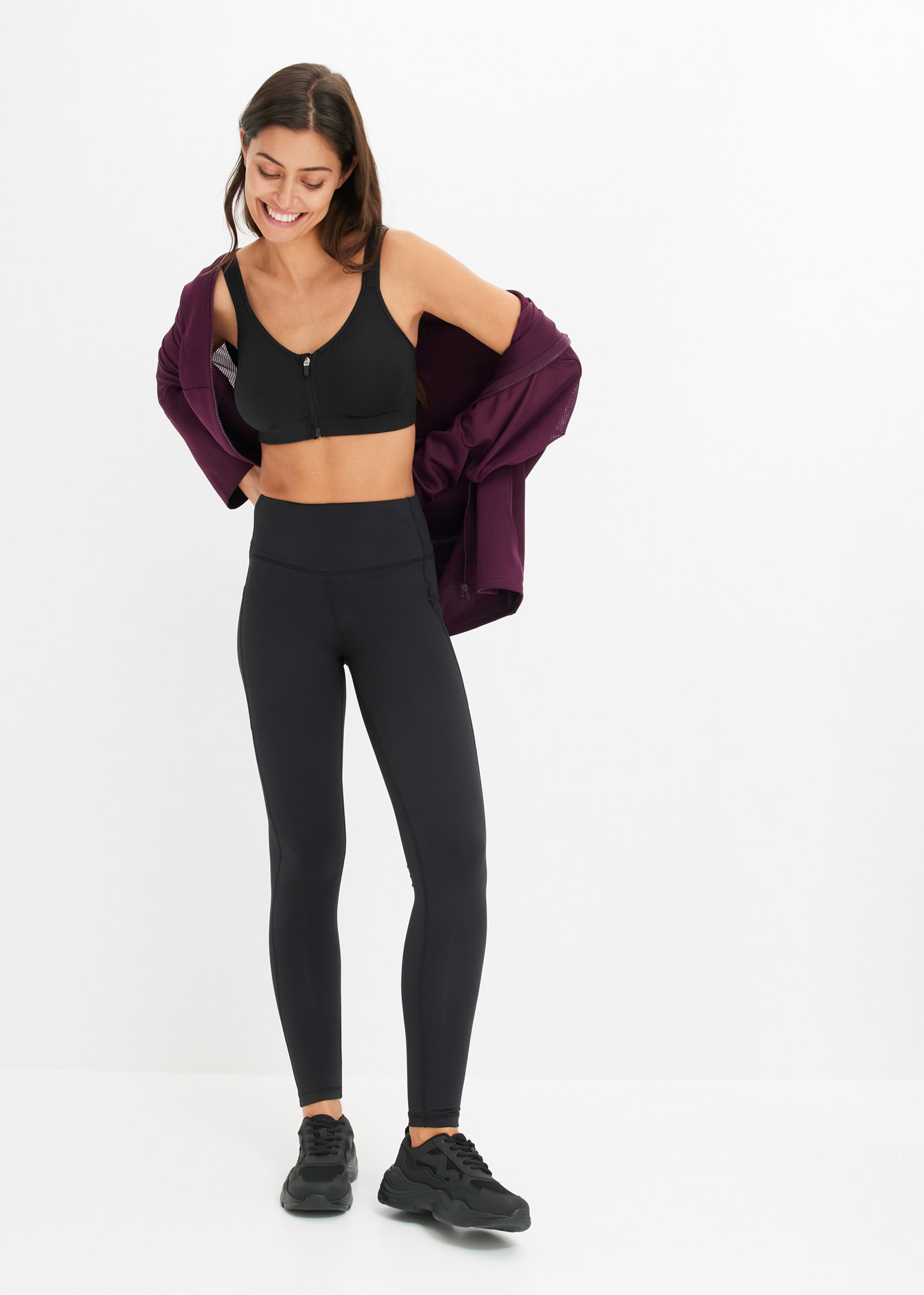 Bonprix Functional Leggings Black Size 52/54 3