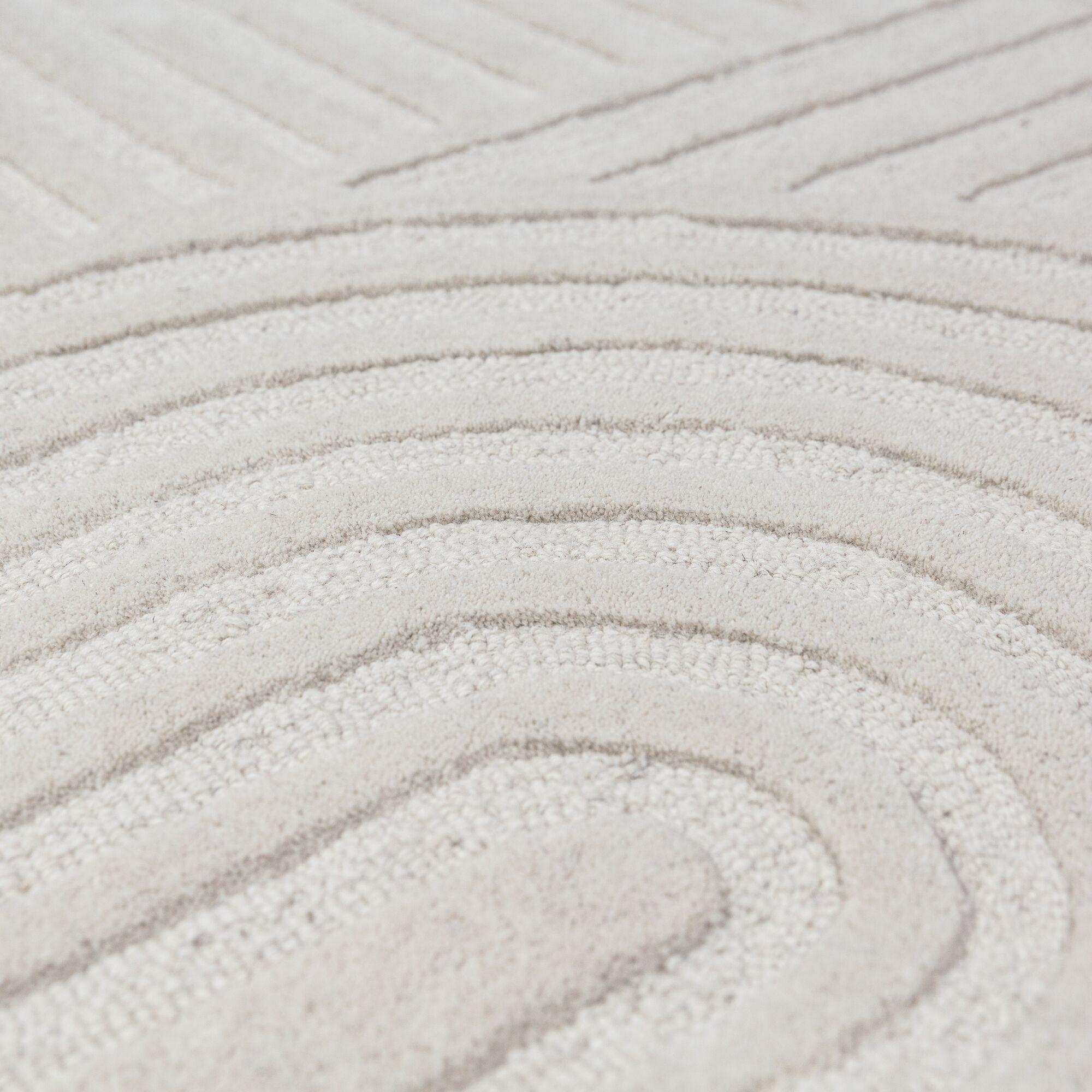 FLAIR RUGS Teppich »ZEN GARDEN« rechteckig 14 mm Höhe 100% Wolle, Hoch-Tief-Effekt, auch als Läufer und in Rund erhältlich