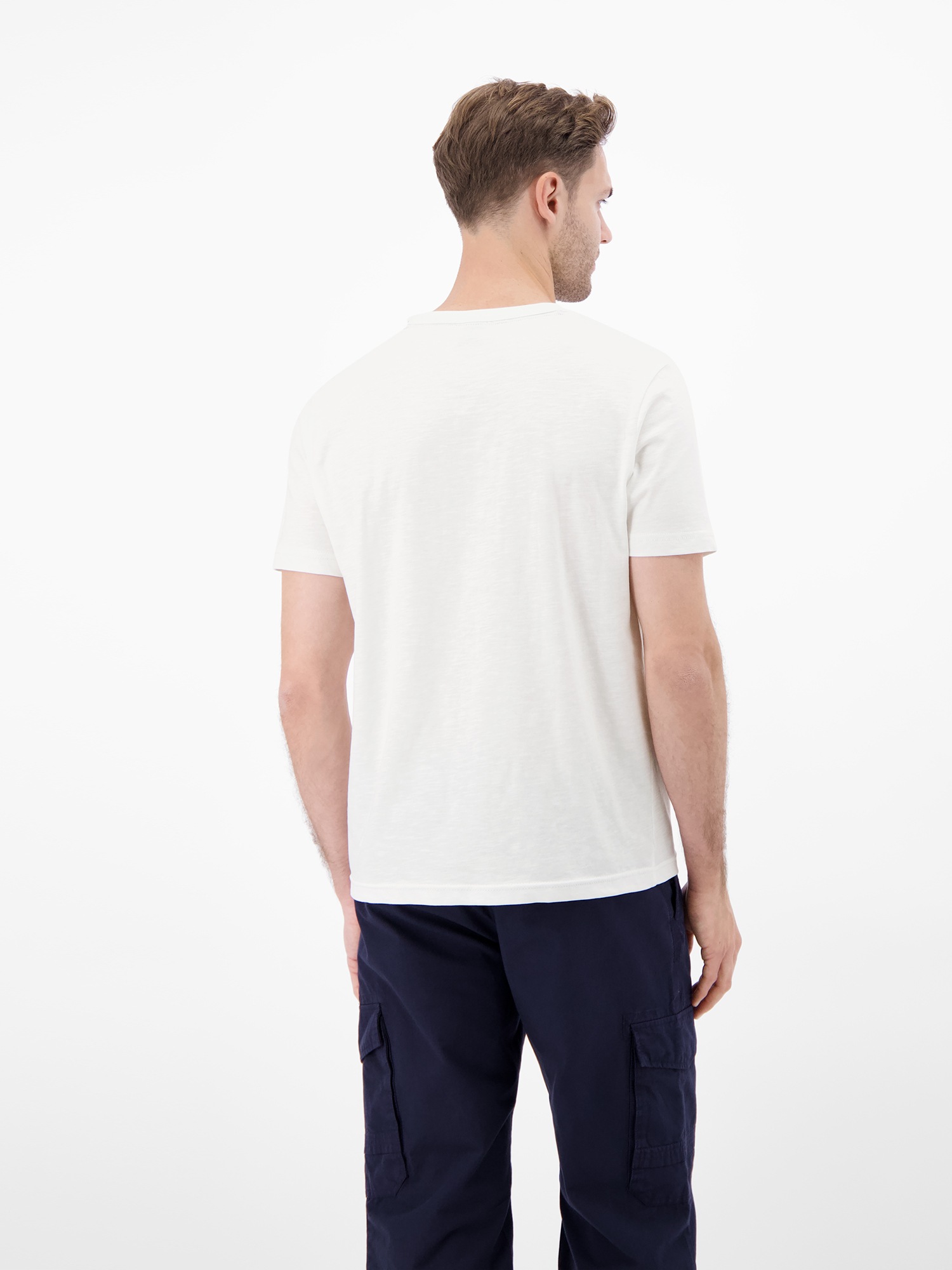 LERROS T-Shirt »T-Shirt mit Brustprint und Rundhalsausschnitt«