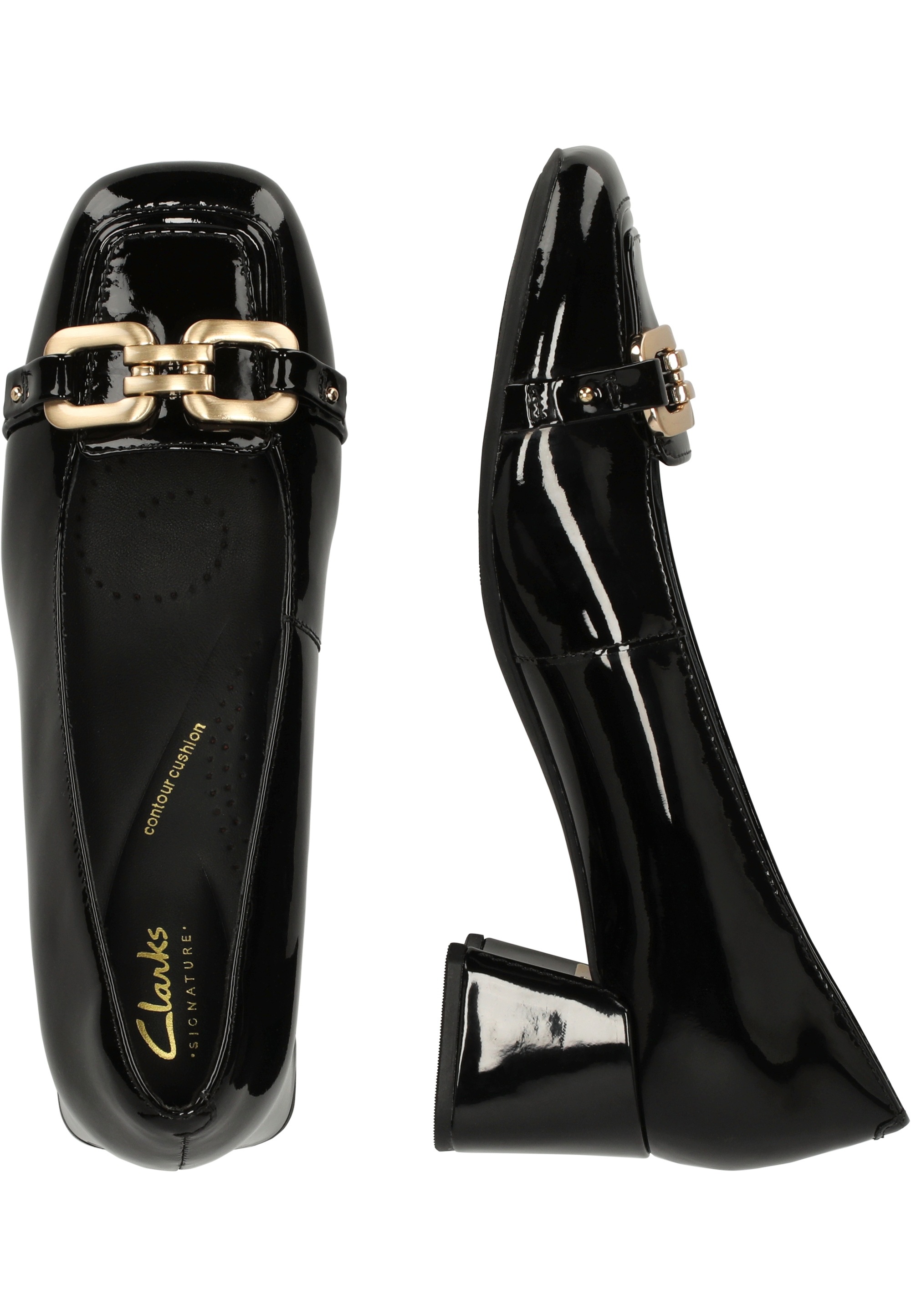Clarks Slipper »Nyta45 Court«, mit durchdachten Details für Eleganz und Komfort