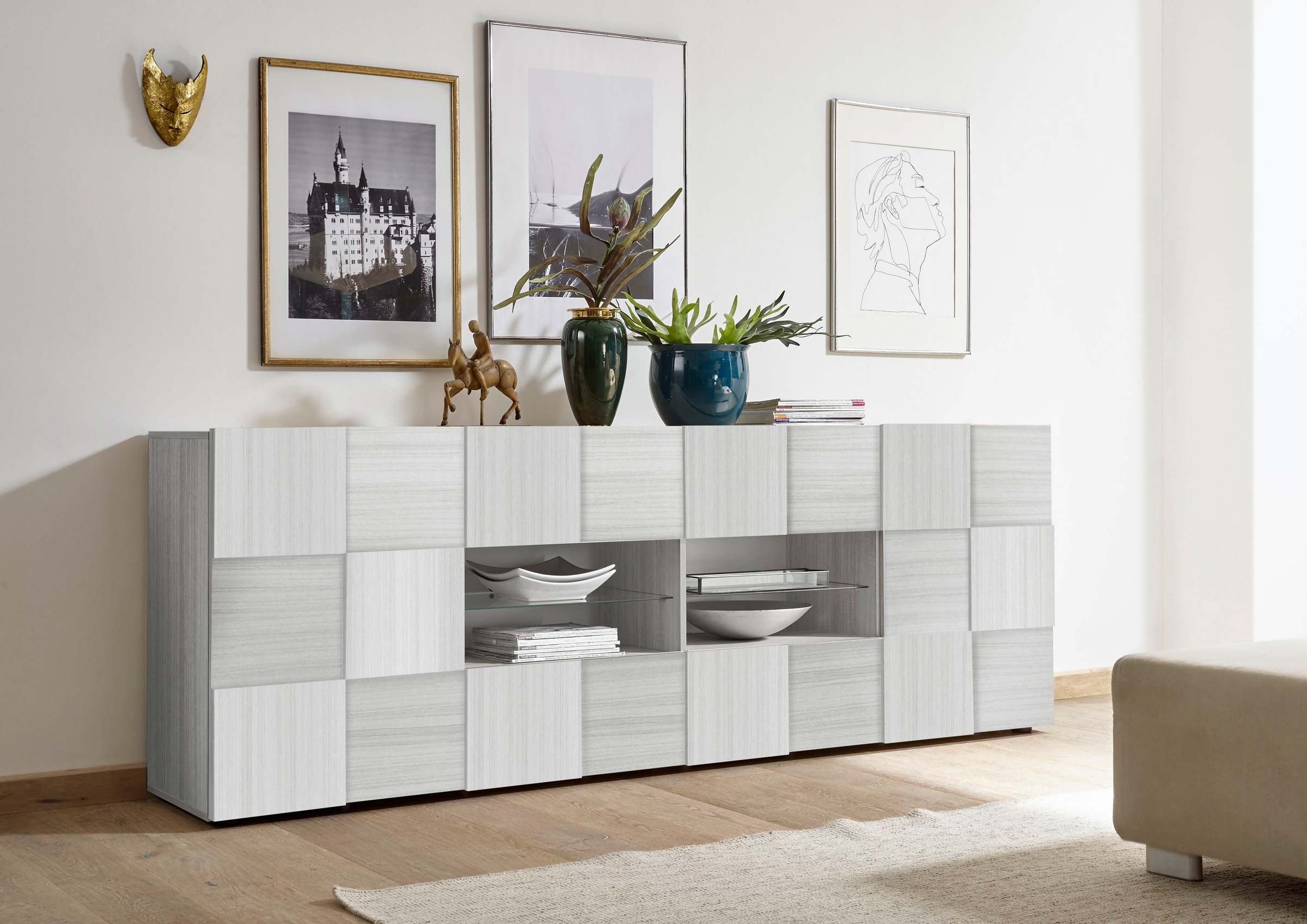 INOSIGN Sideboard "Dama Breite 241, Kommode 2 Türen u. 4 Schubkästen, Anric günstig online kaufen