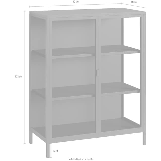 designorientierte kaufen Vitrine mit | Kommode BAUR Homexperts Glastüren »Classic«,